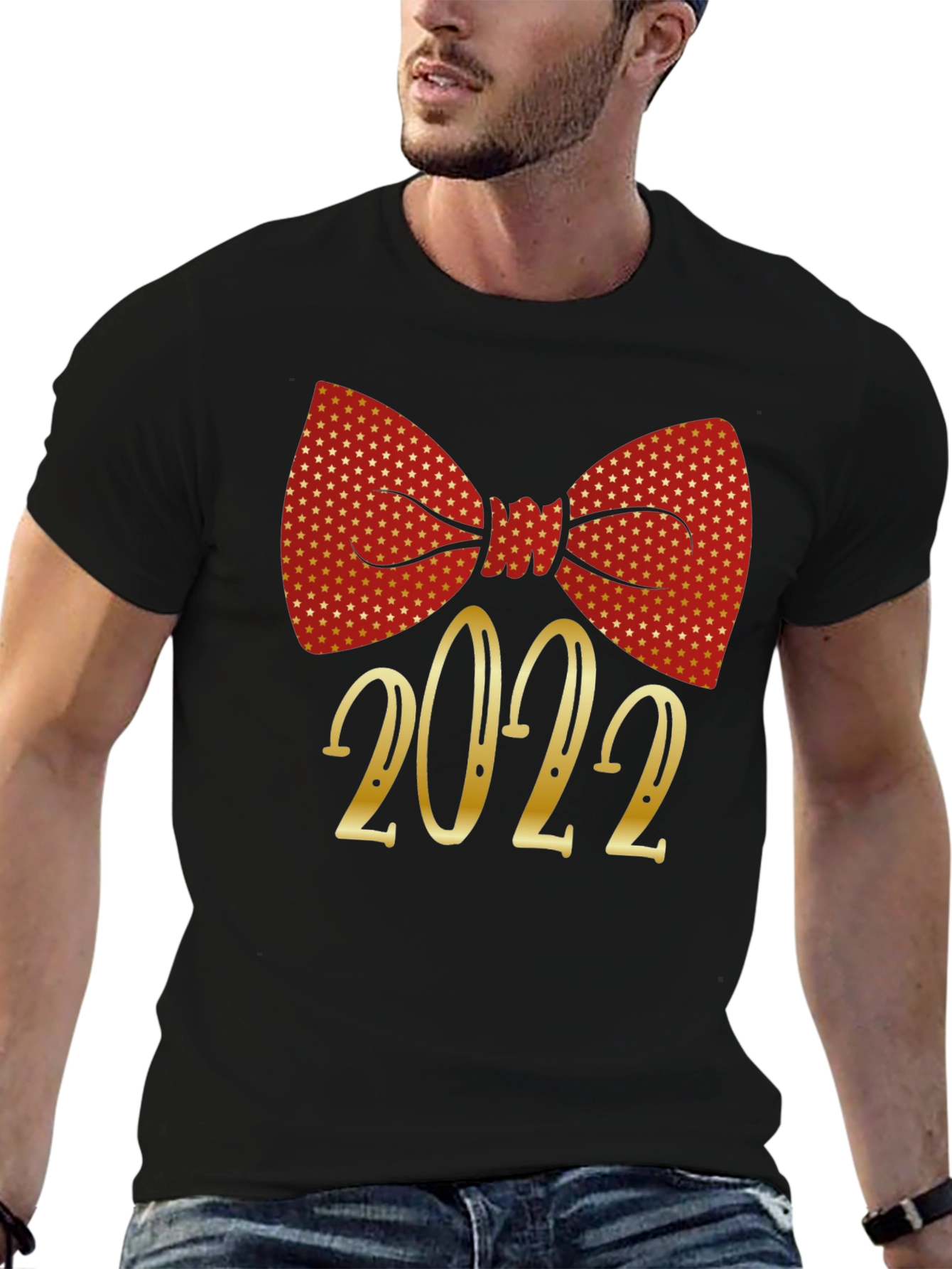 Festive 2022 Bow Tie Graphic T-Shirt
