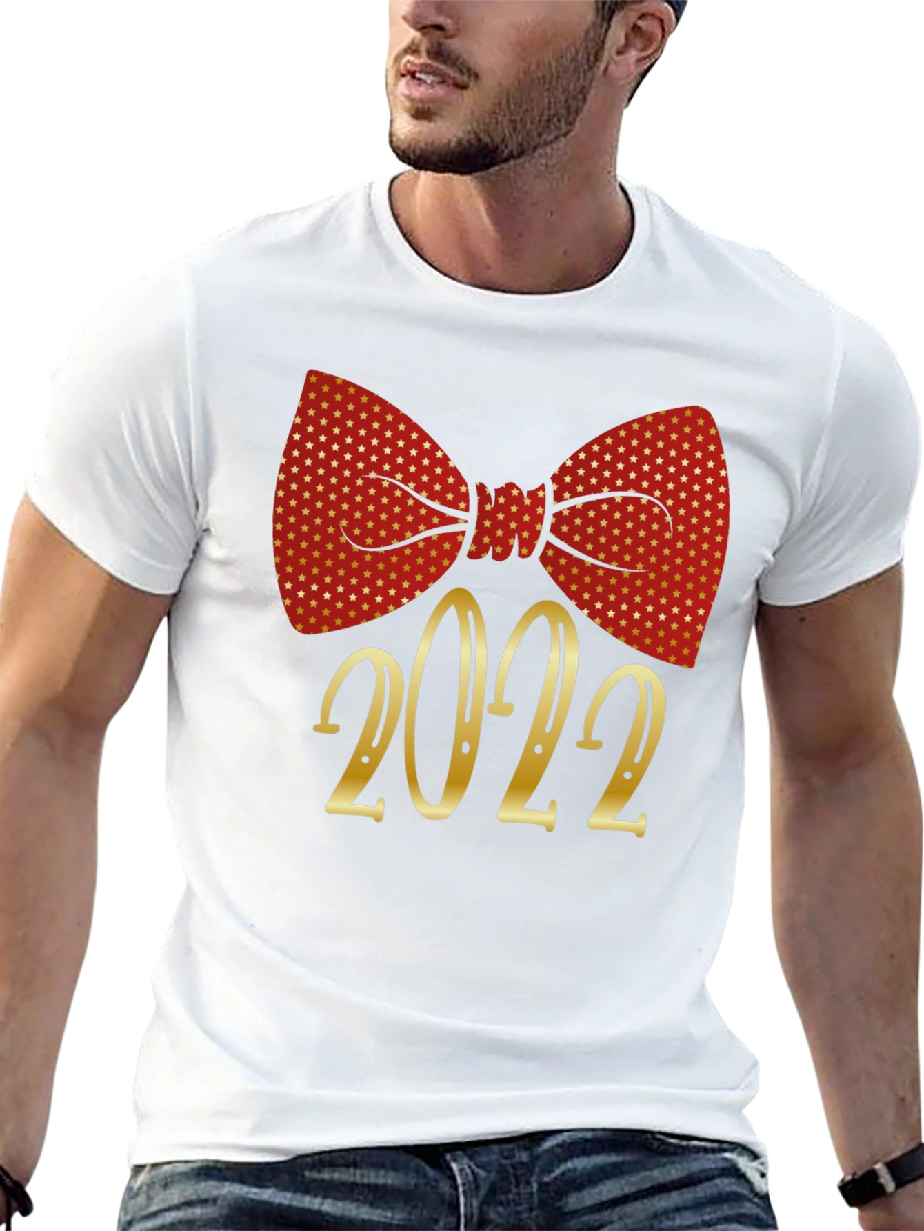 Festive 2022 Bow Tie Graphic T-Shirt