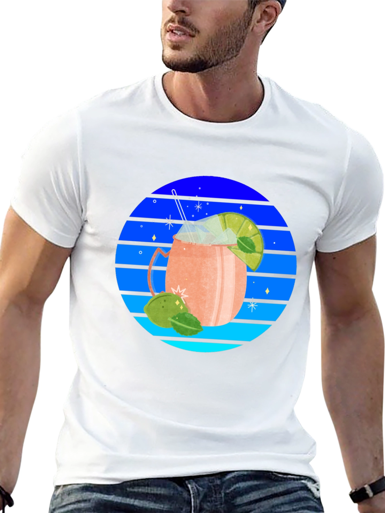 Retro Cocktail Graphic T-Shirt