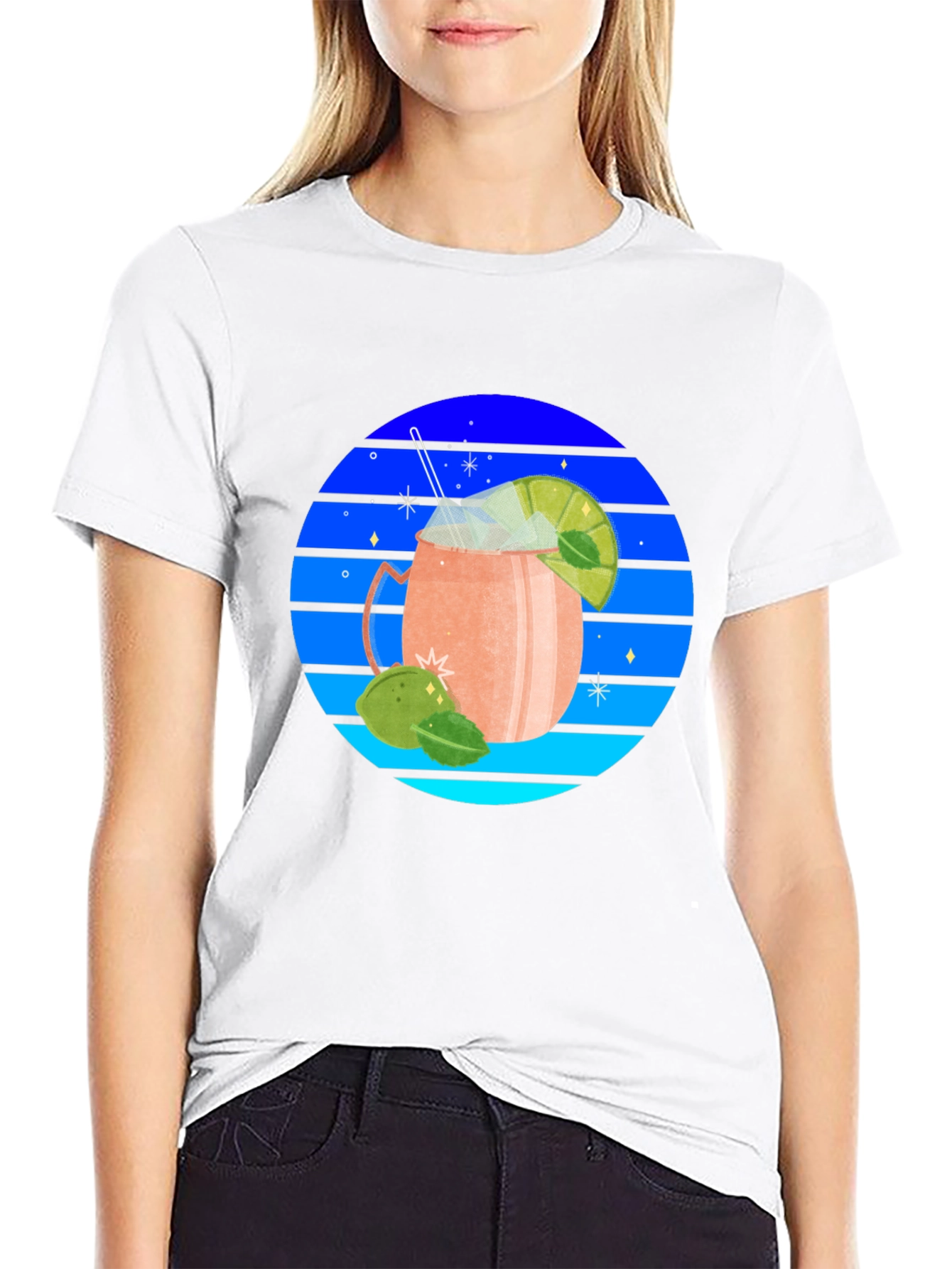 Retro Cocktail Graphic T-Shirt
