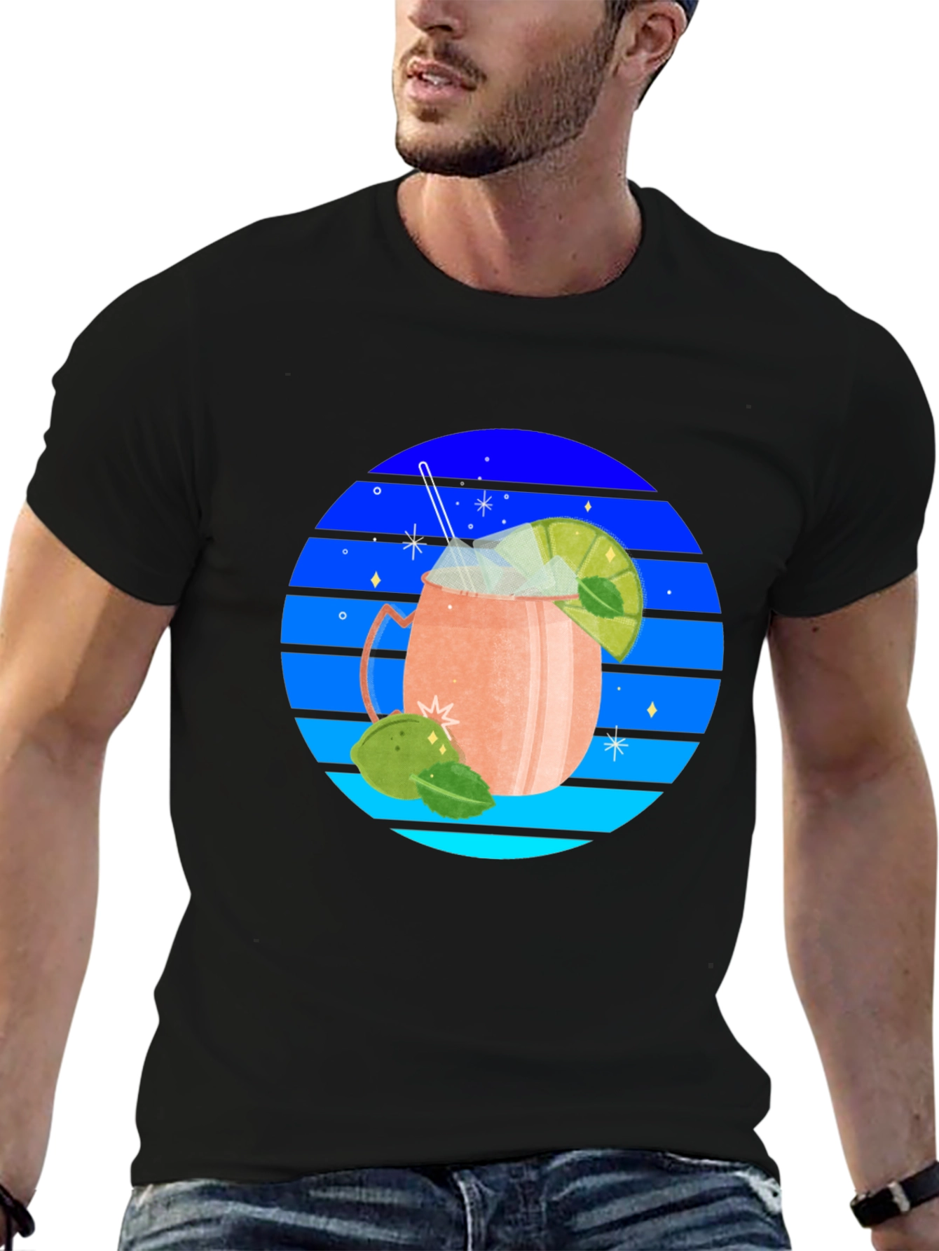 Retro Cocktail Graphic T-Shirt