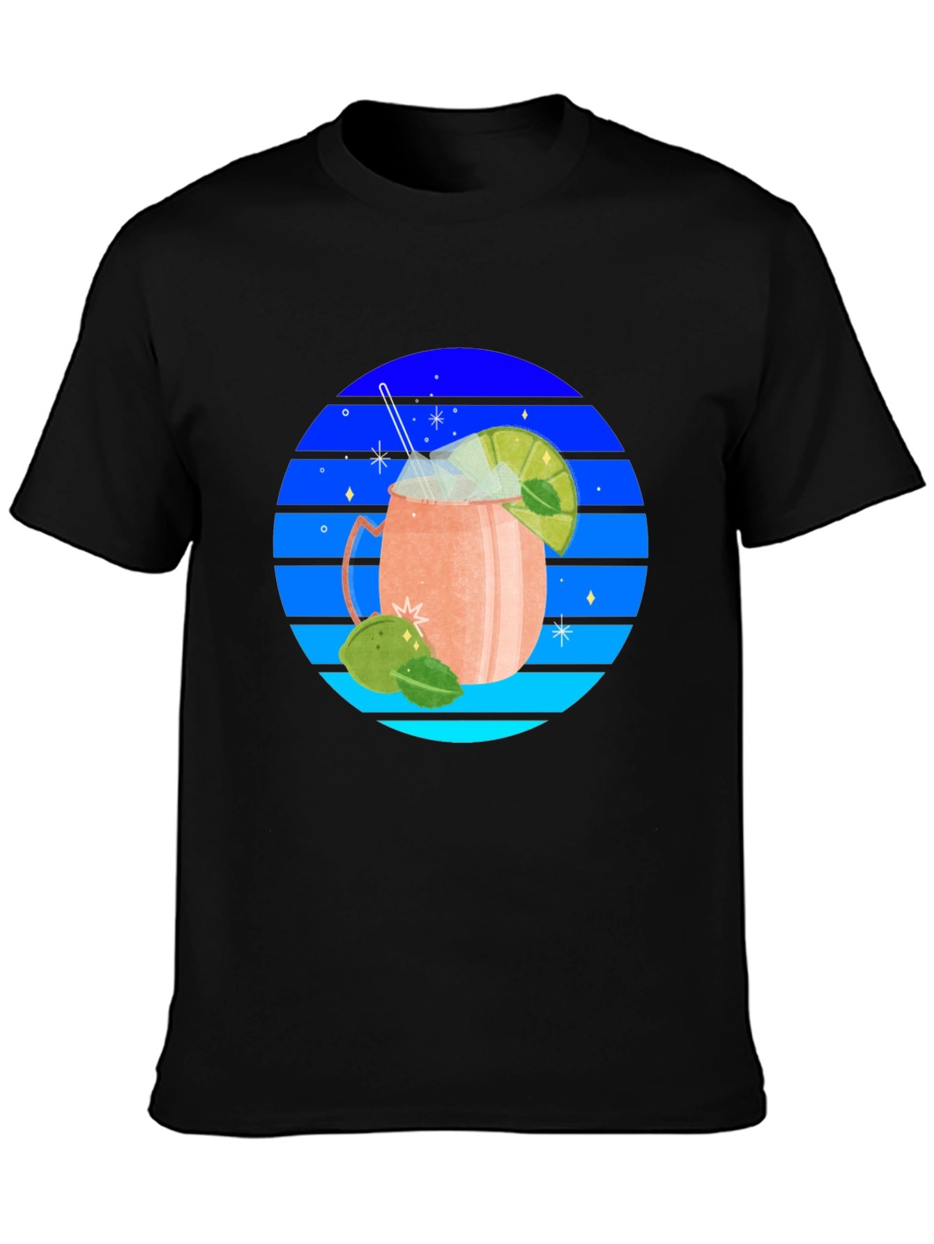 Retro Cocktail Graphic T-Shirt