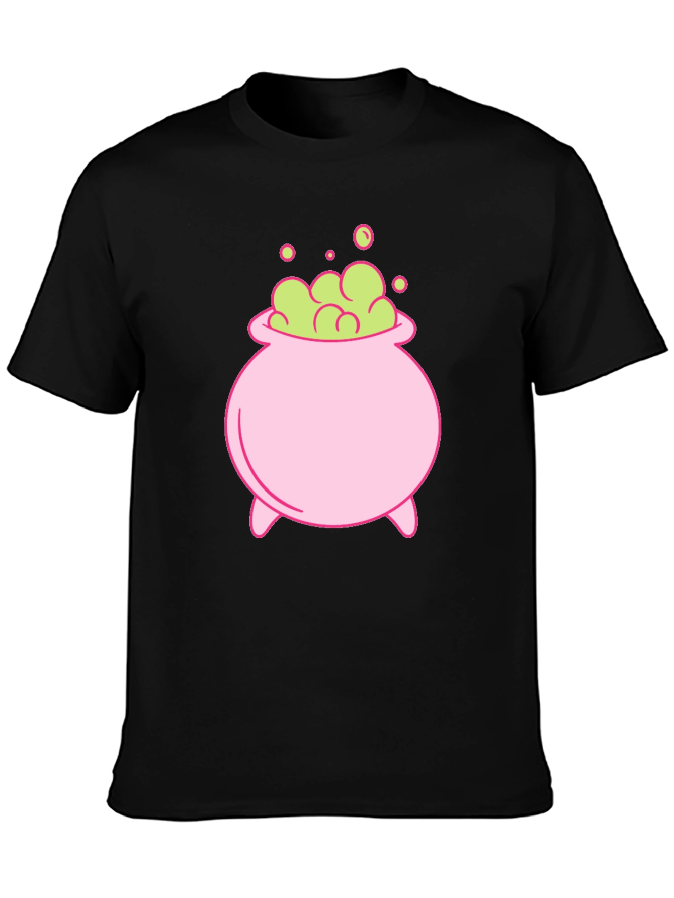 Cute Cartoon Witch Cauldron Graphic Tee