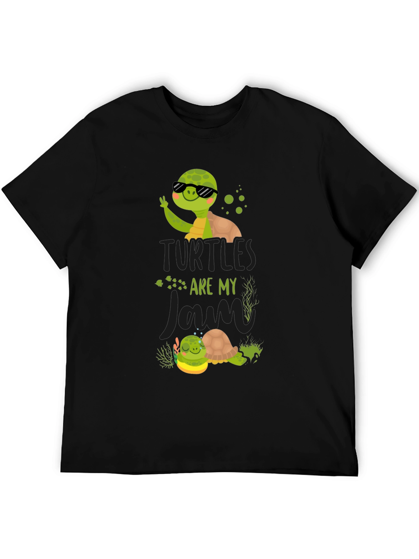 Turtles Are My Jam Black T-Shirt