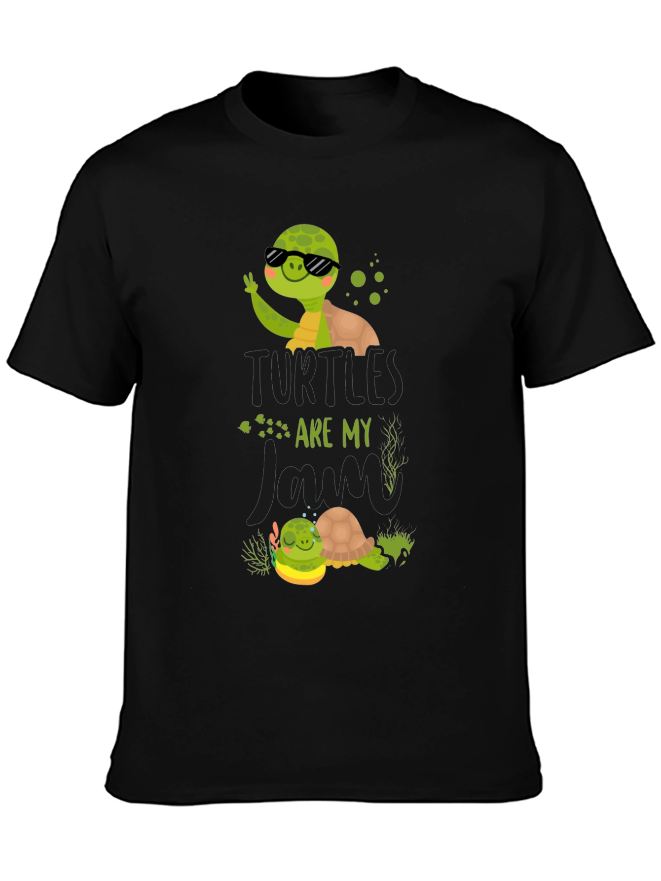 Turtles Are My Jam Black T-Shirt