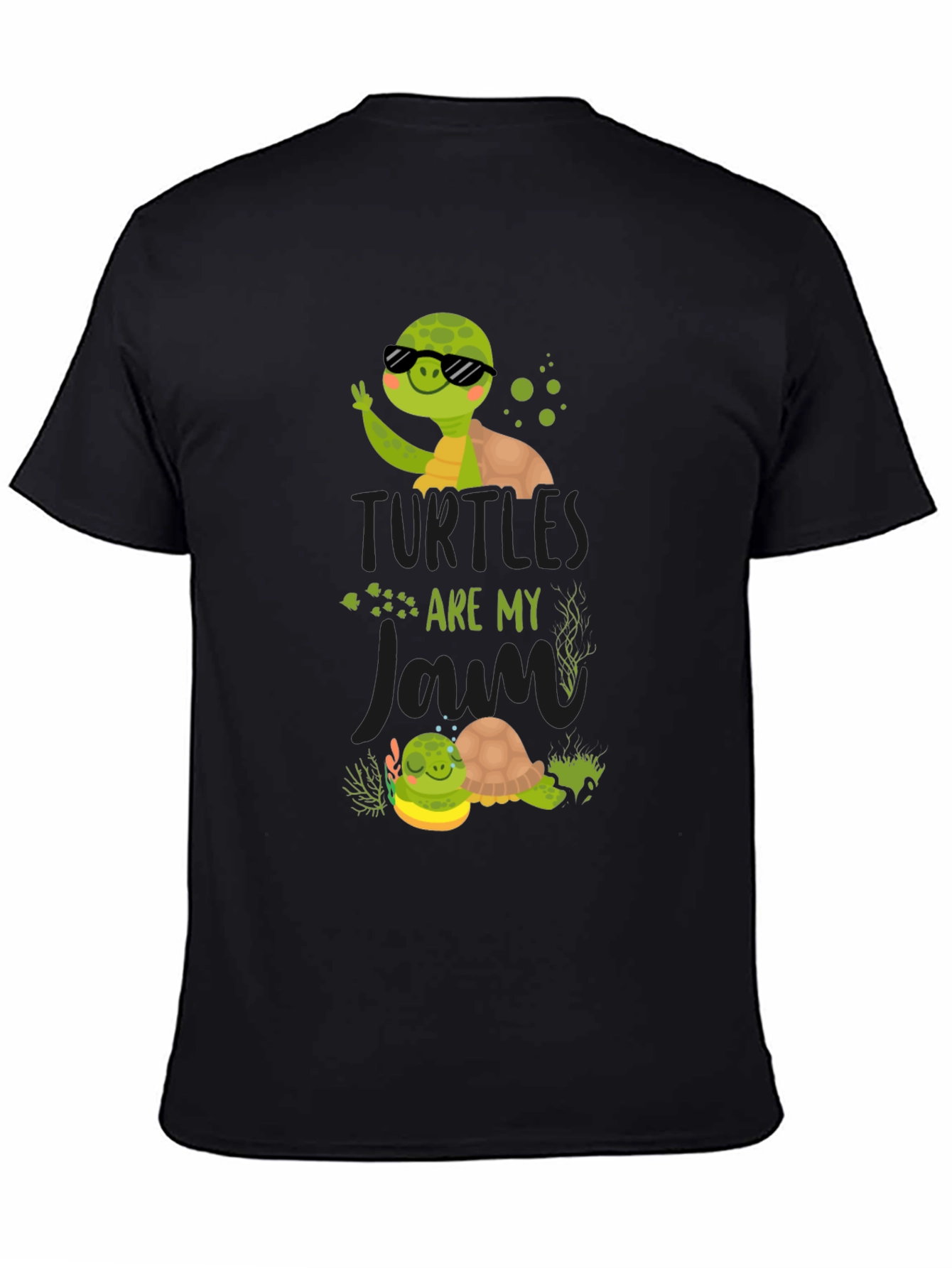 Turtles Are My Jam Black T-Shirt
