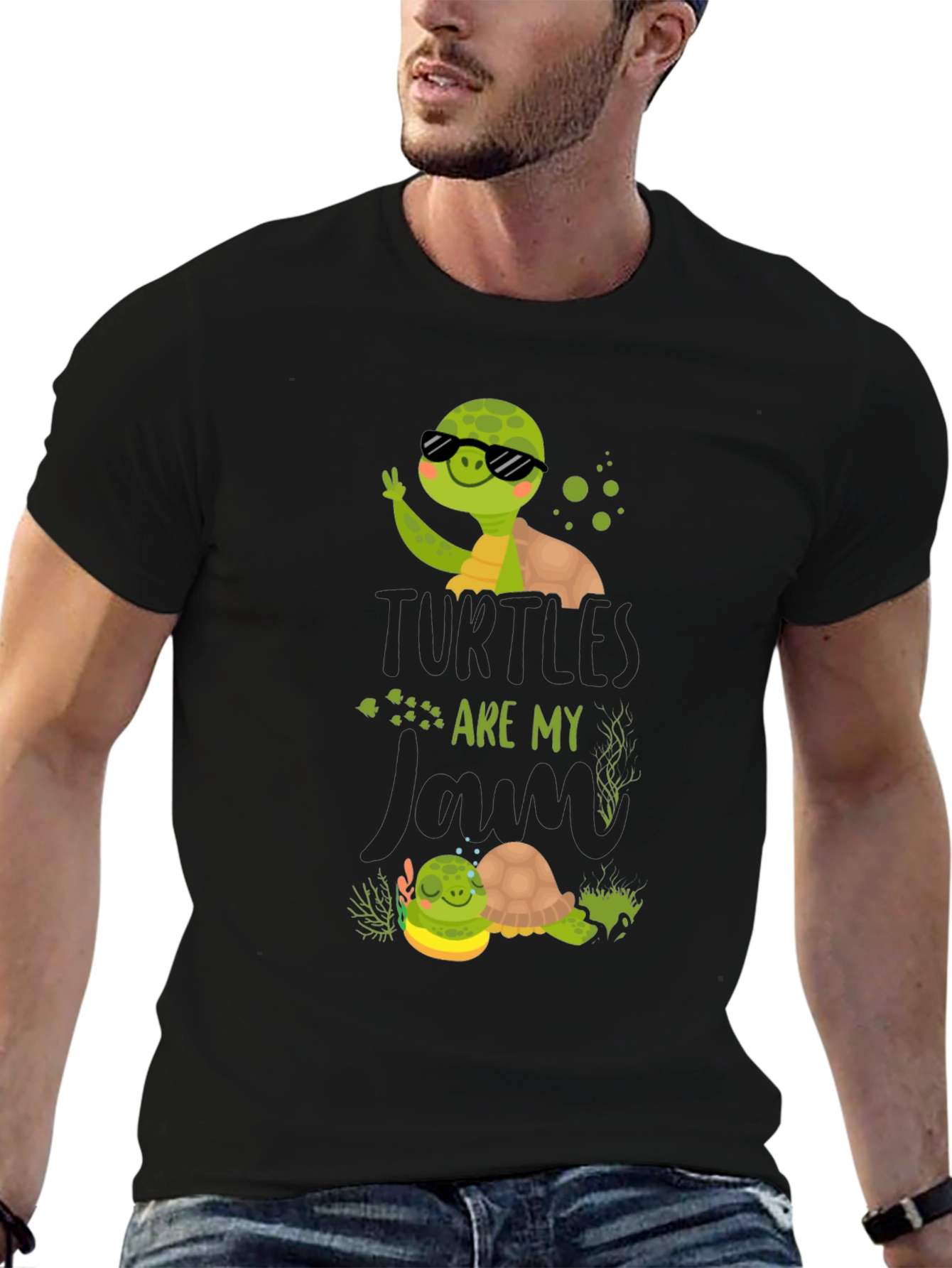 Turtles Are My Jam Black T-Shirt