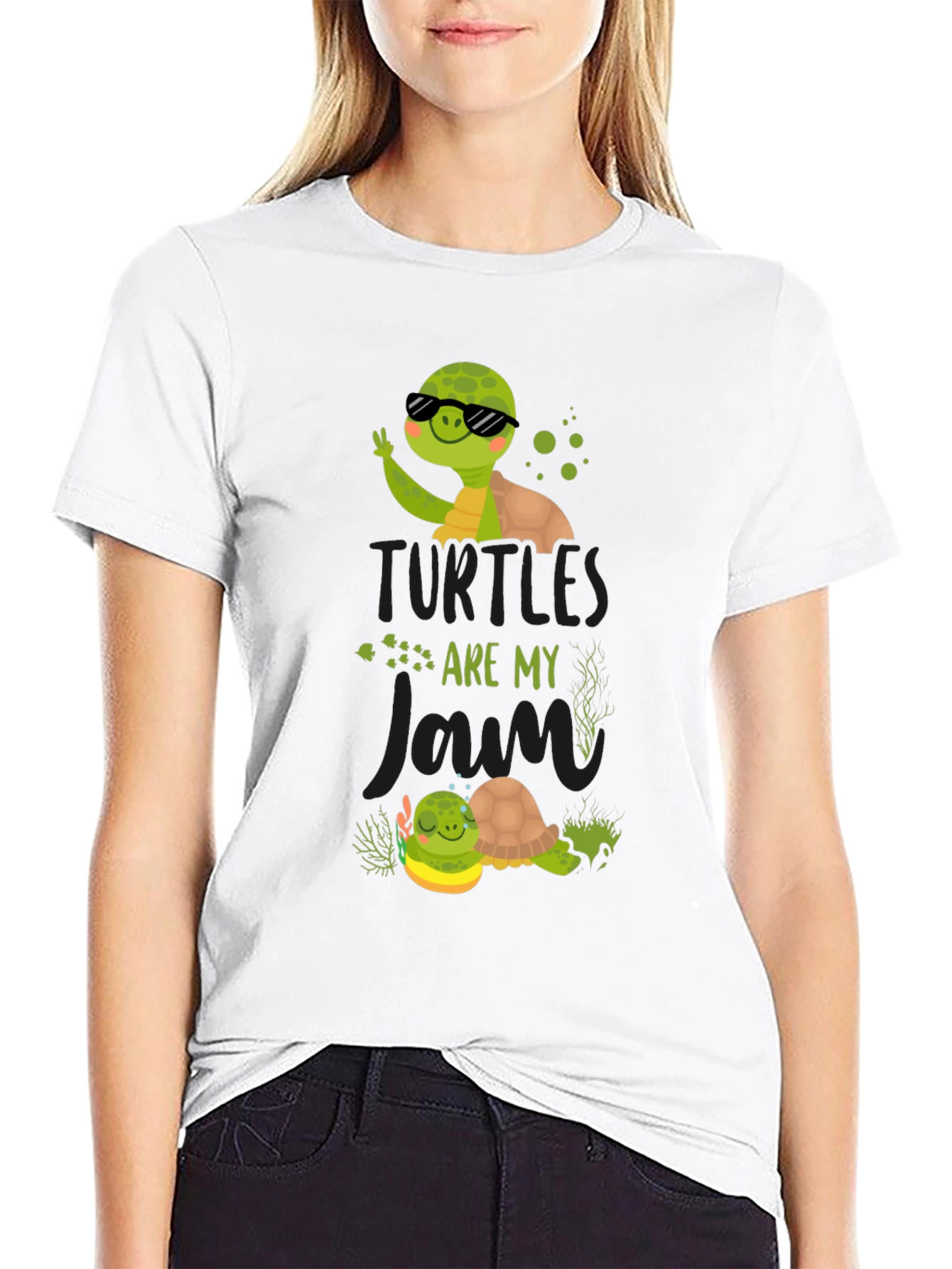 Turtles Are My Jam Black T-Shirt