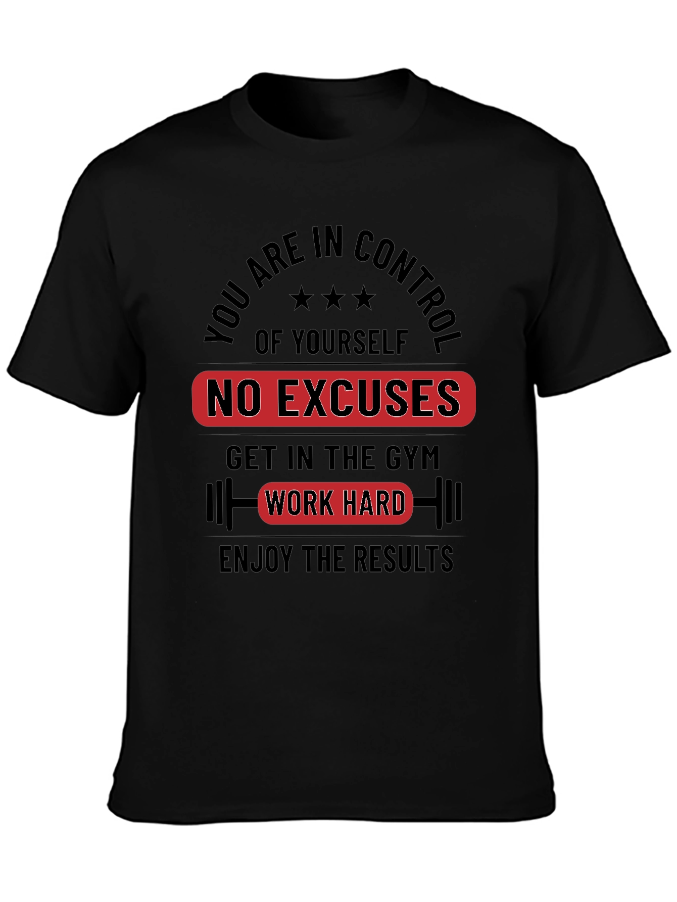 Motivational Workout T-Shirt - No Excuses
