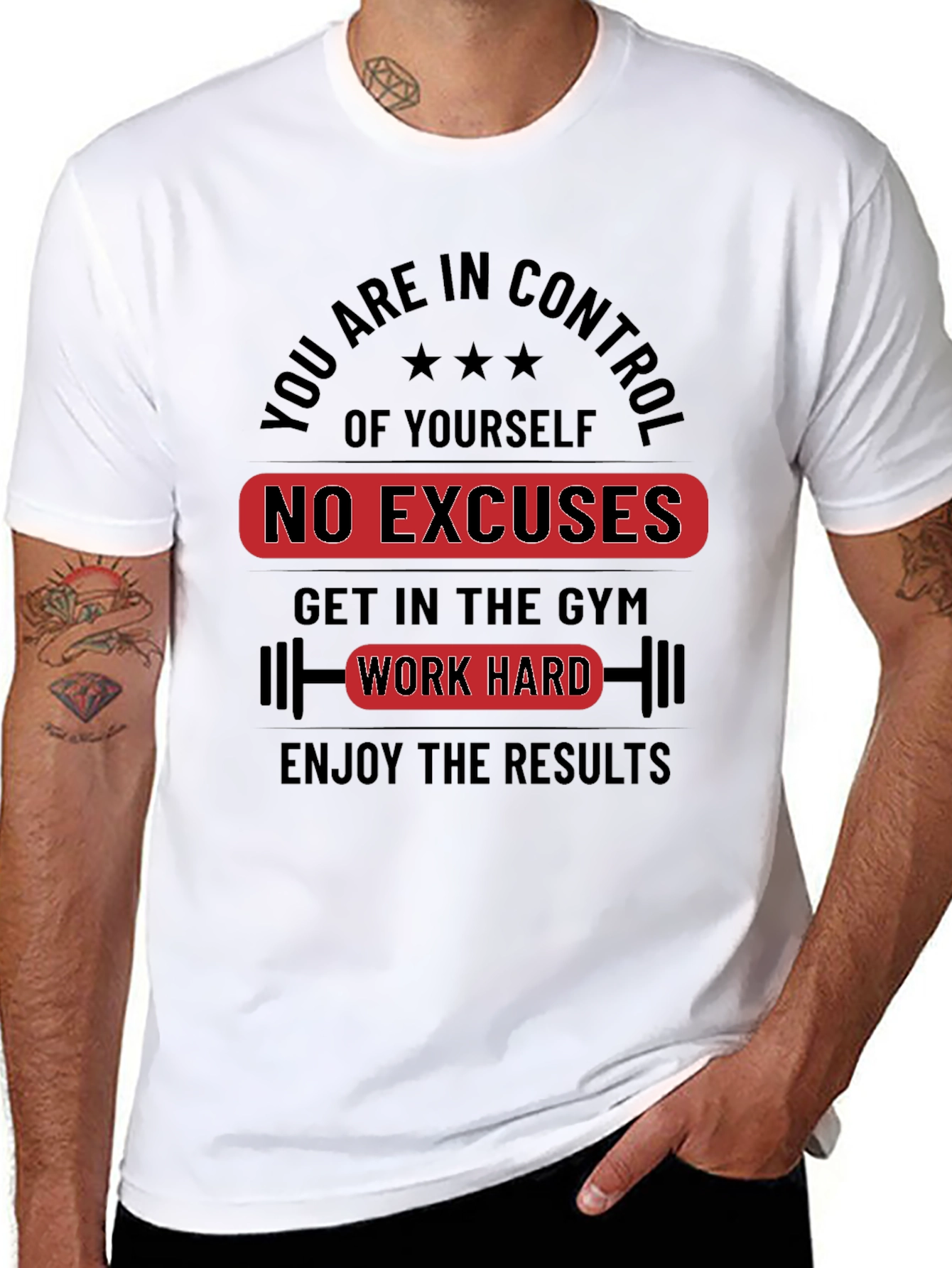 Motivational Workout T-Shirt - No Excuses