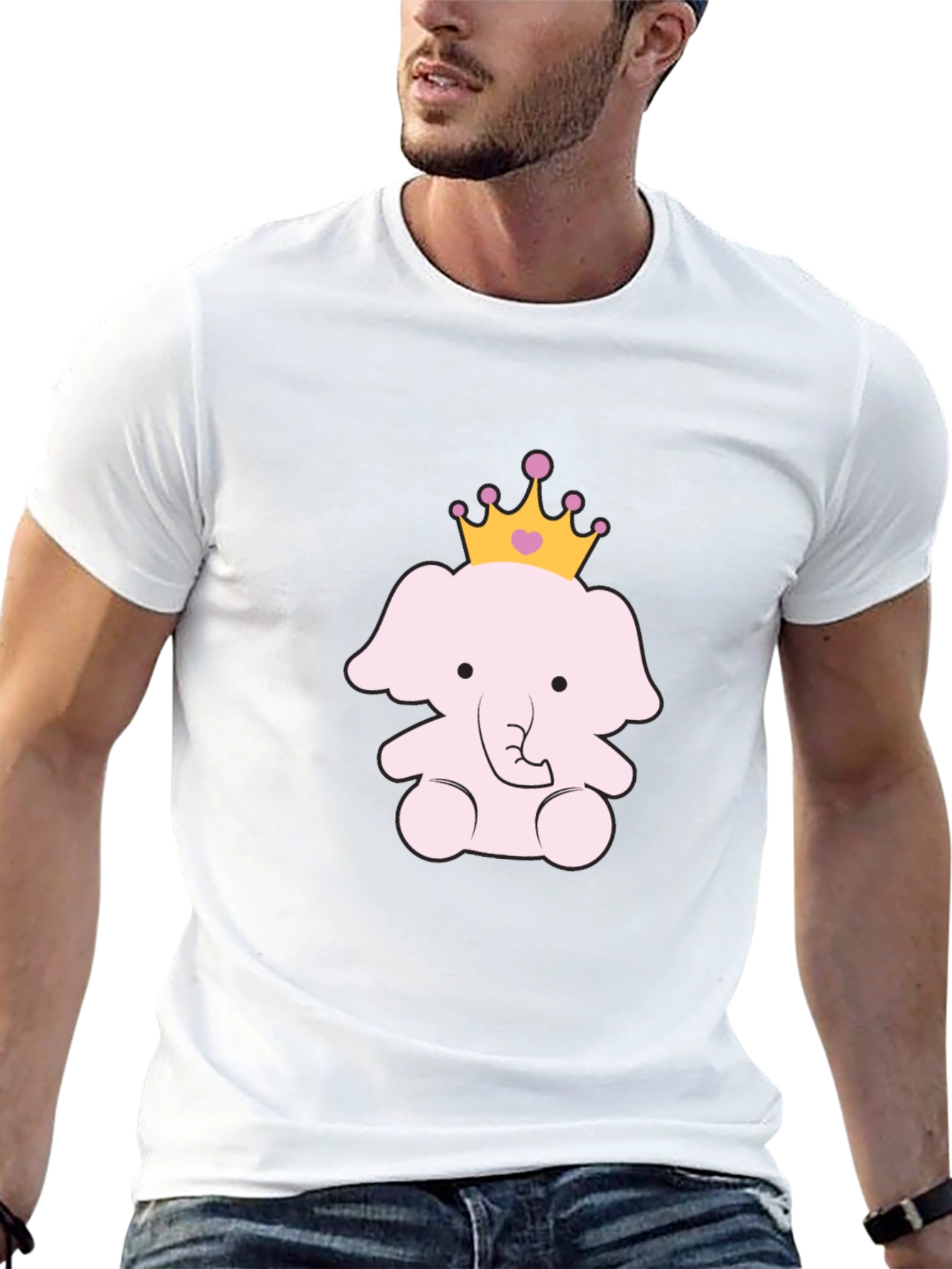Cute Elephant Princess Graphic Tee