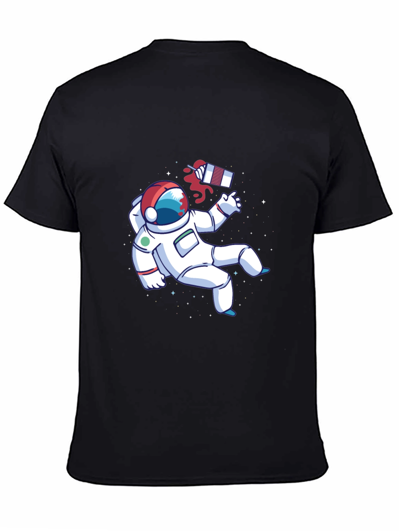 Astronaut Space Graphic Tee - Black