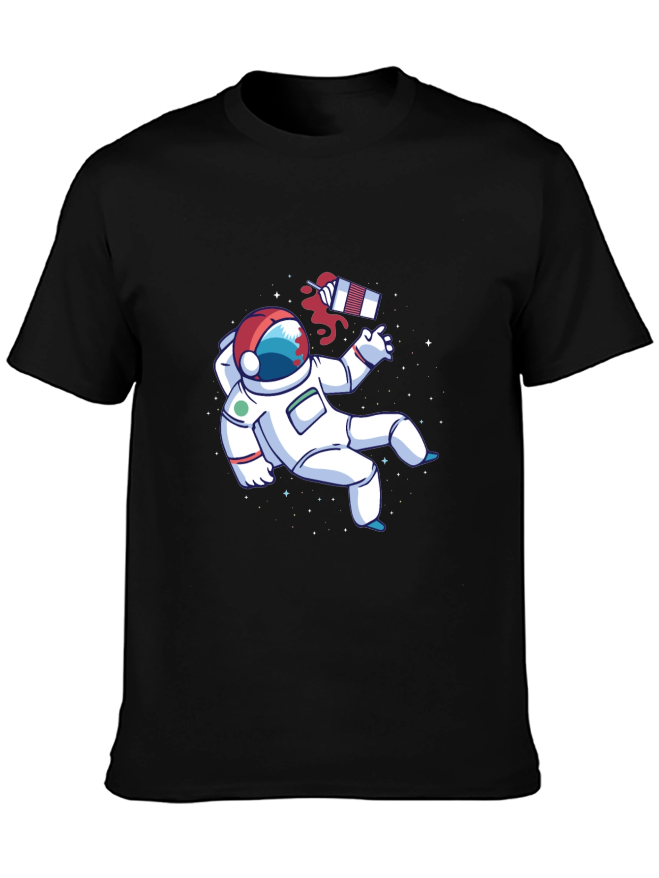 Astronaut Space Graphic Tee - Black