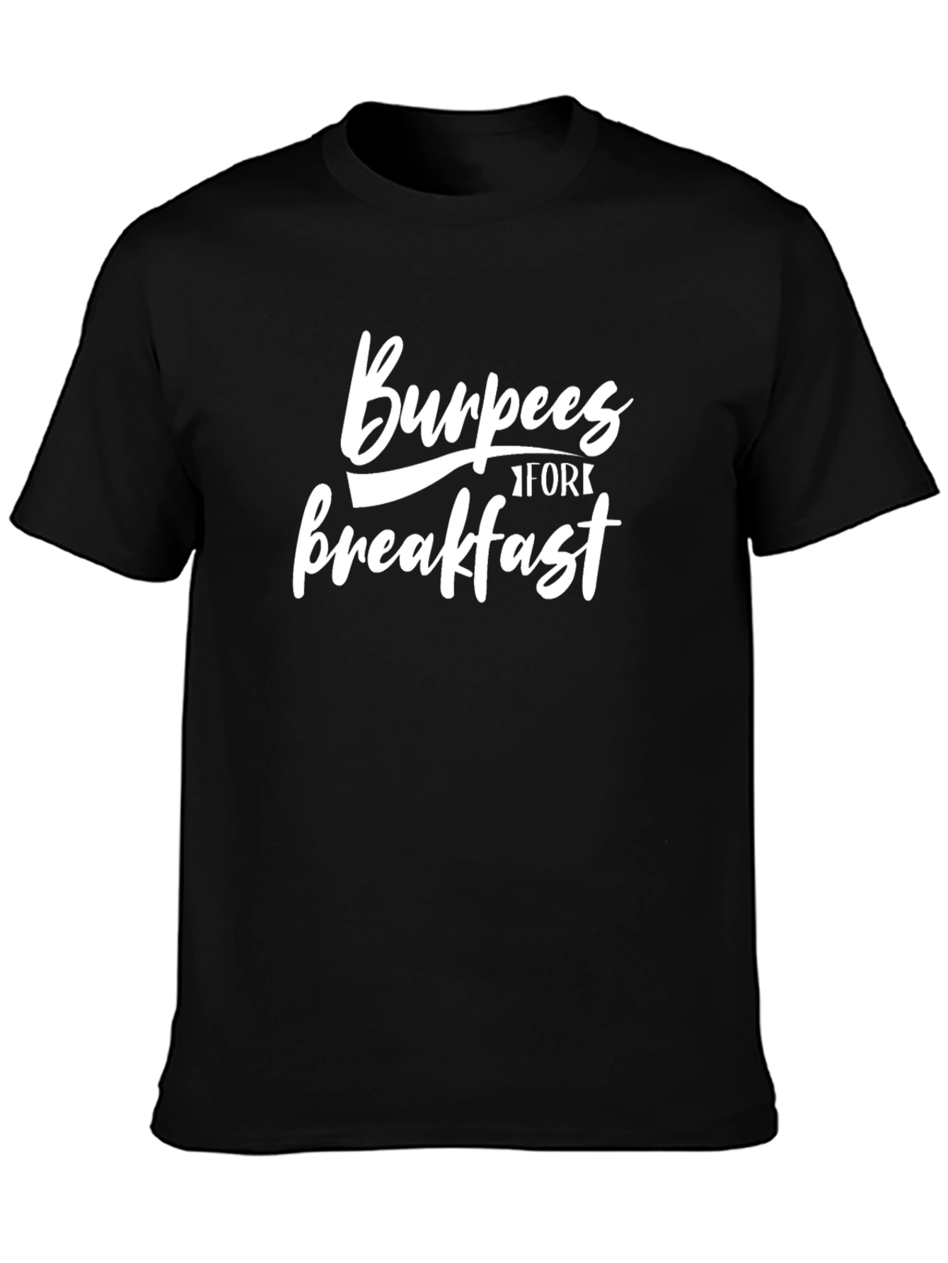 Burpees for Breakfast Graphic Tee - Black