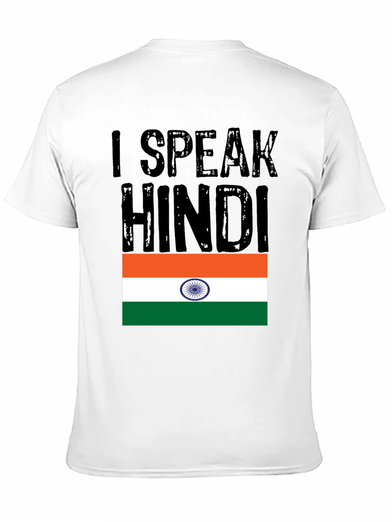 I Speak Hindi T-Shirt India Flag Graphic Tee