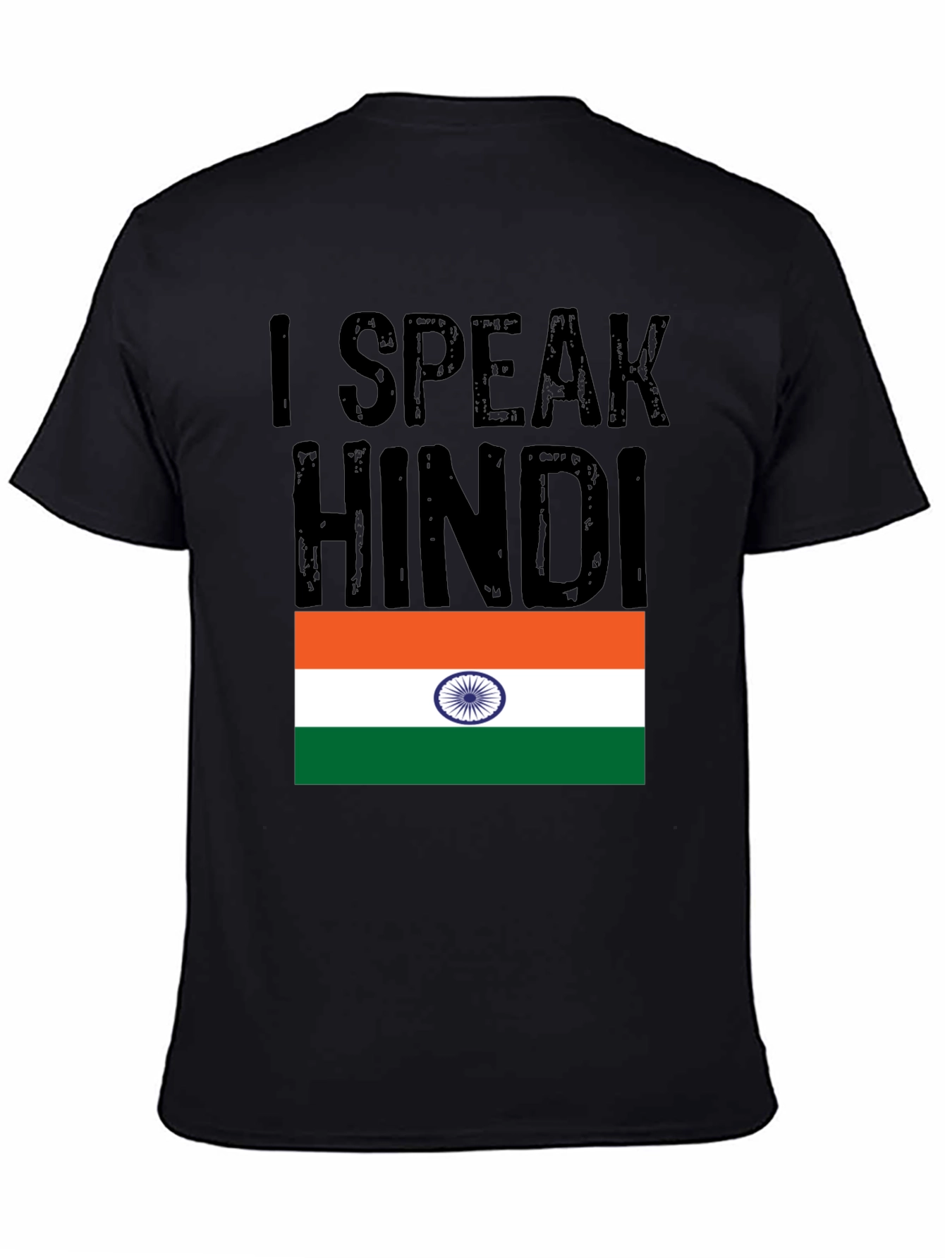I Speak Hindi T-Shirt India Flag Graphic Tee
