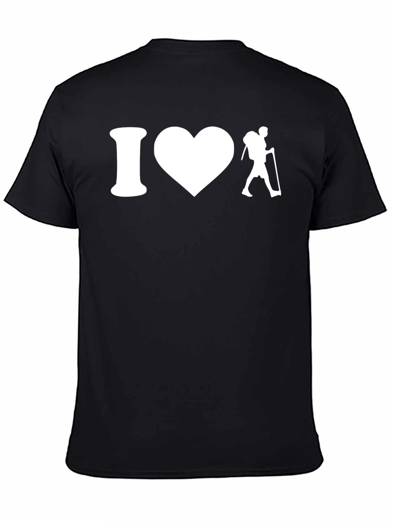 I Heart Hiking T-Shirt - Black Cotton Tee