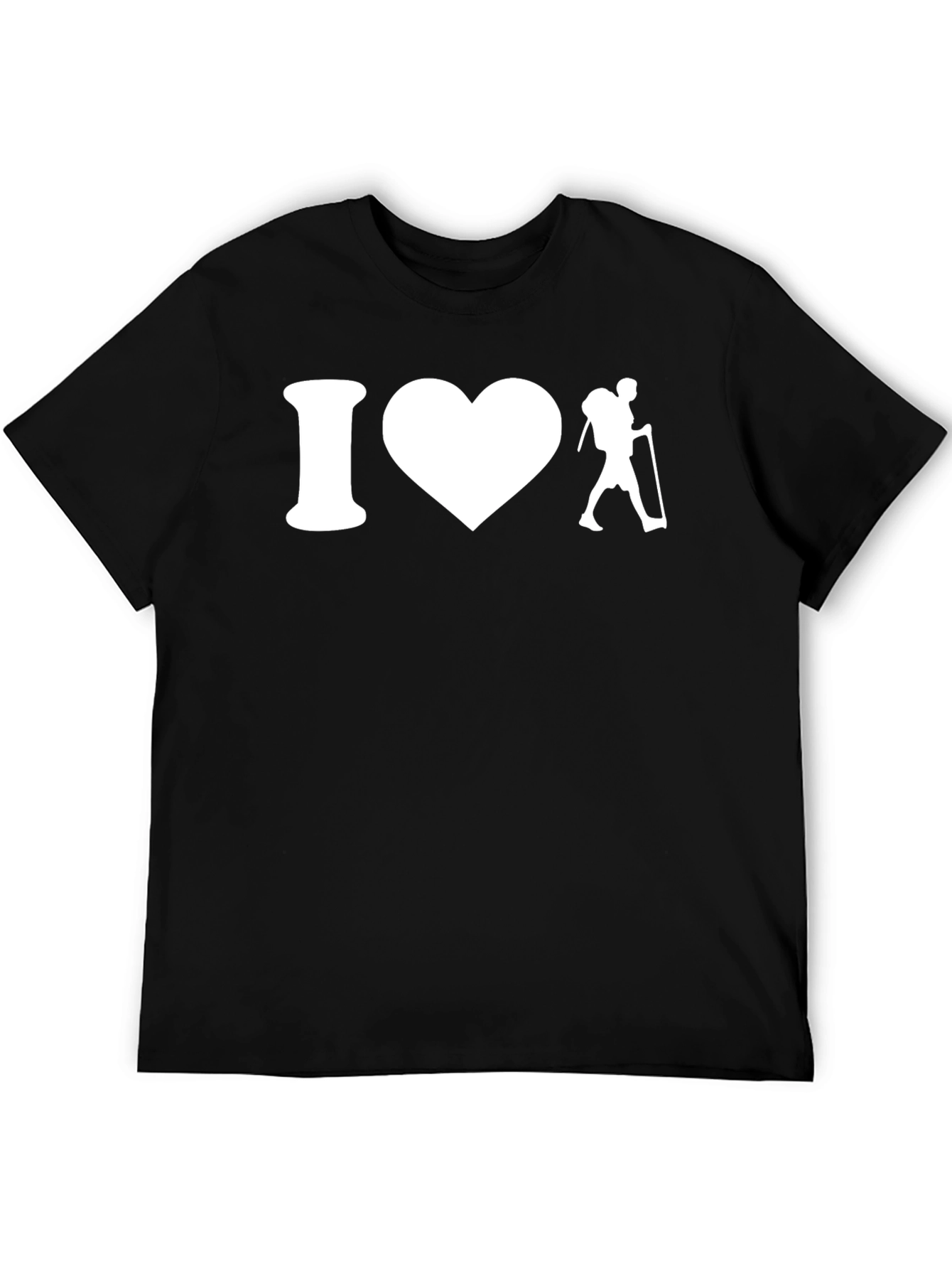 I Heart Hiking T-Shirt - Black Cotton Tee