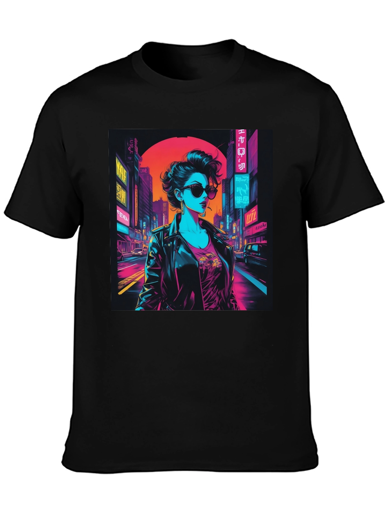 Cyberpunk Cityscape Graphic Tee