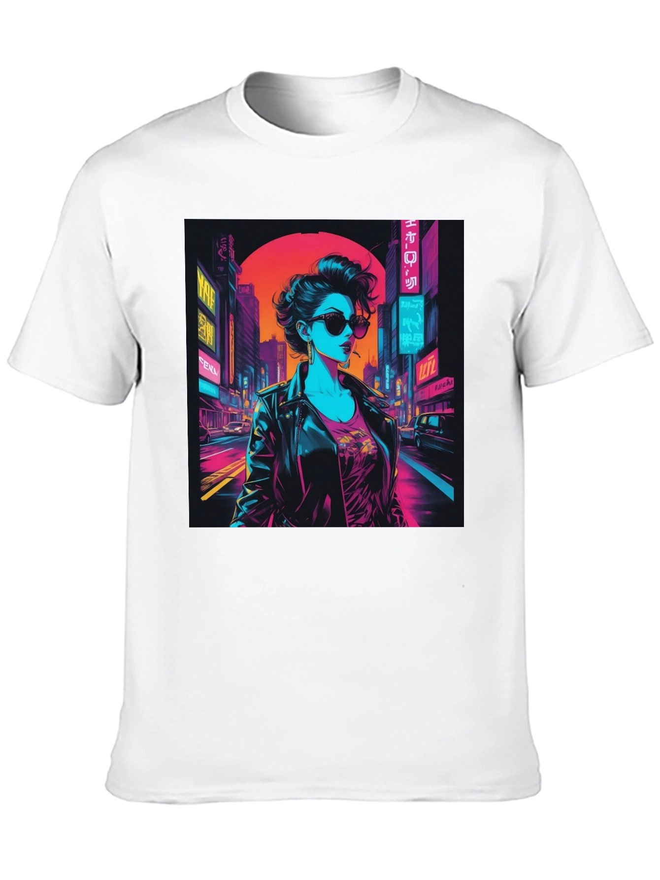 Cyberpunk Cityscape Graphic Tee