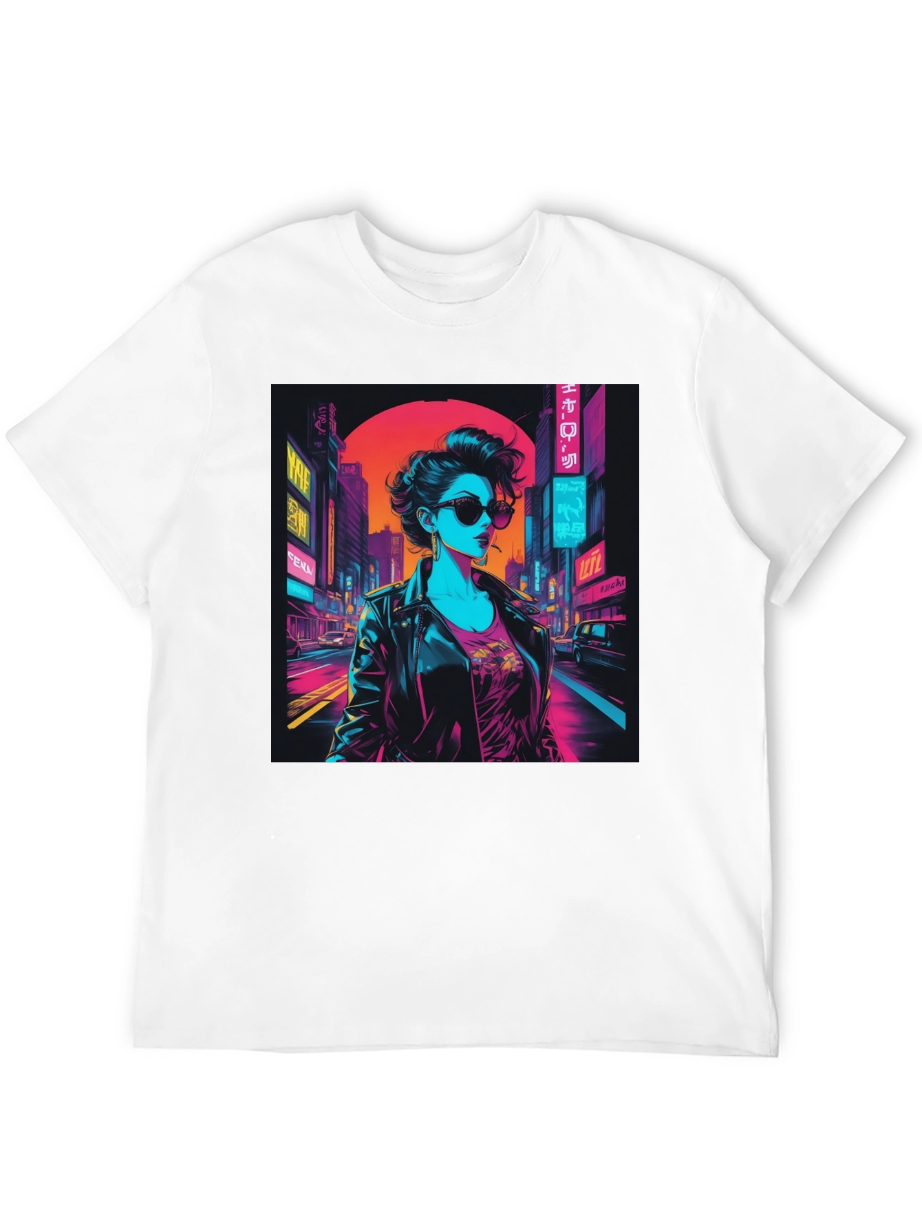 Cyberpunk Cityscape Graphic Tee
