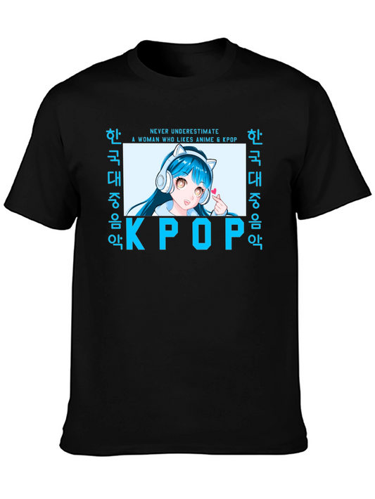 Anime Kpop Lover T-Shirt - Never Underestimate Korean Pop Tee