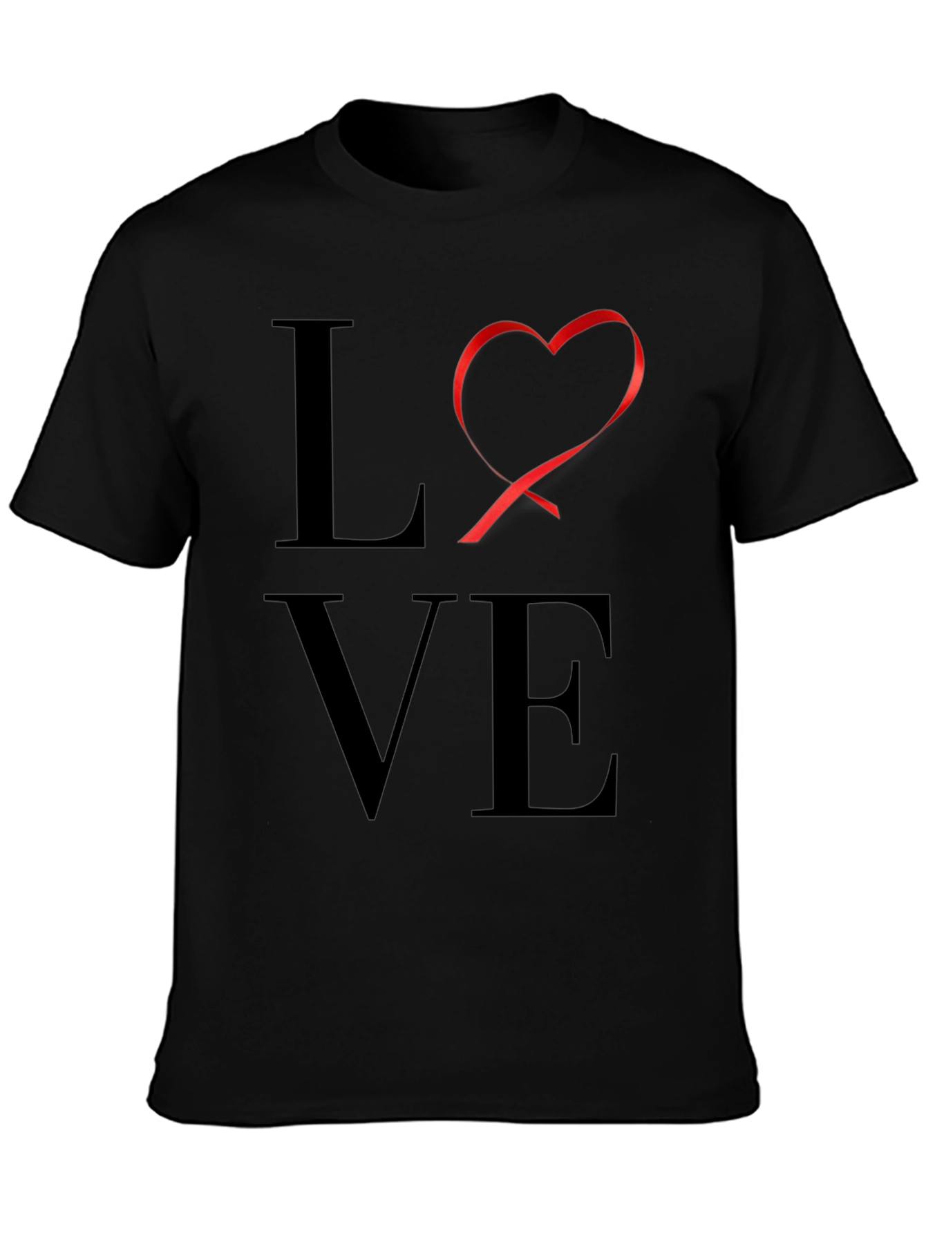 LOVE Graphic Tee - Black Casual T-Shirt
