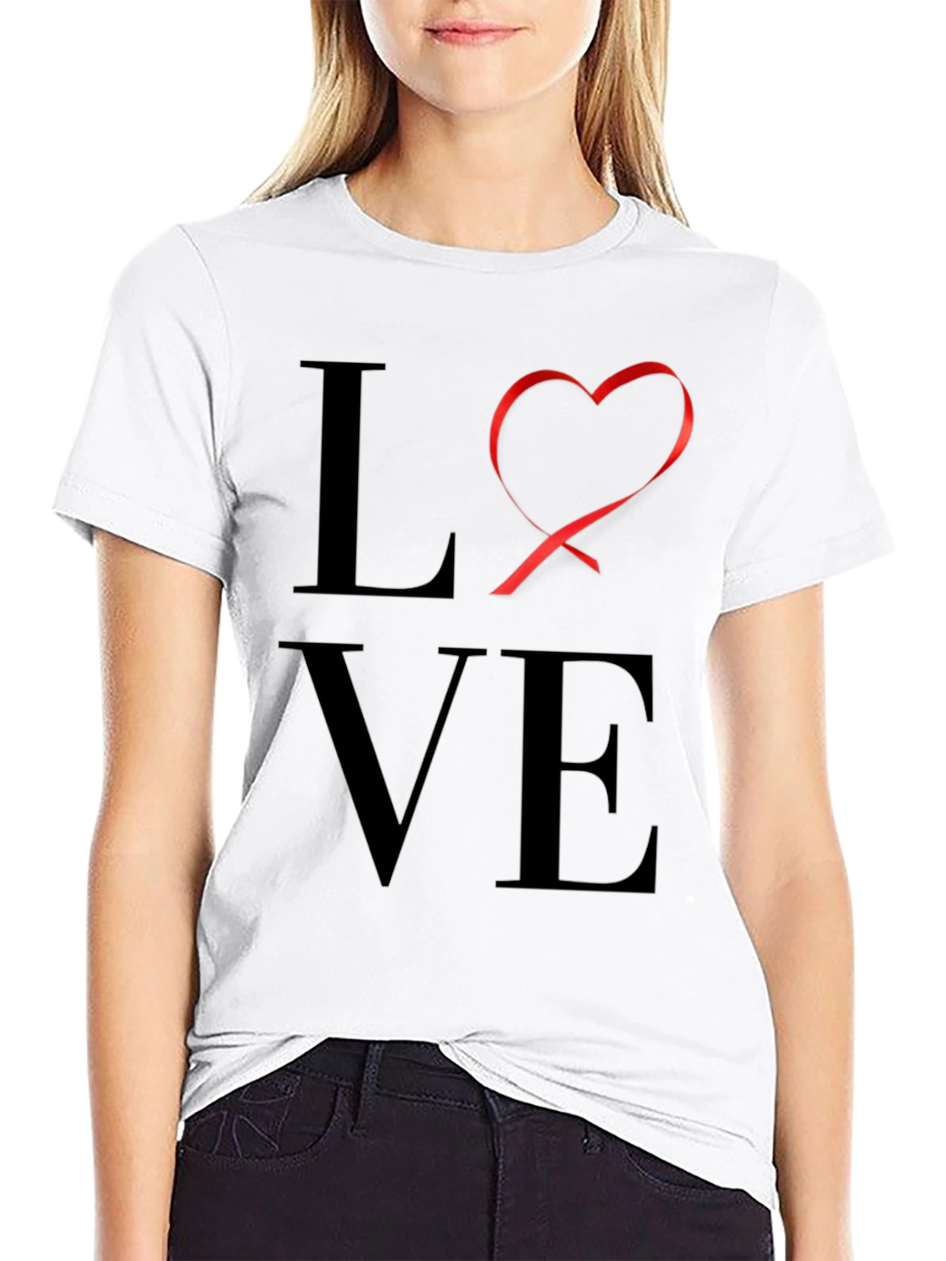 LOVE Graphic Tee - Black Casual T-Shirt