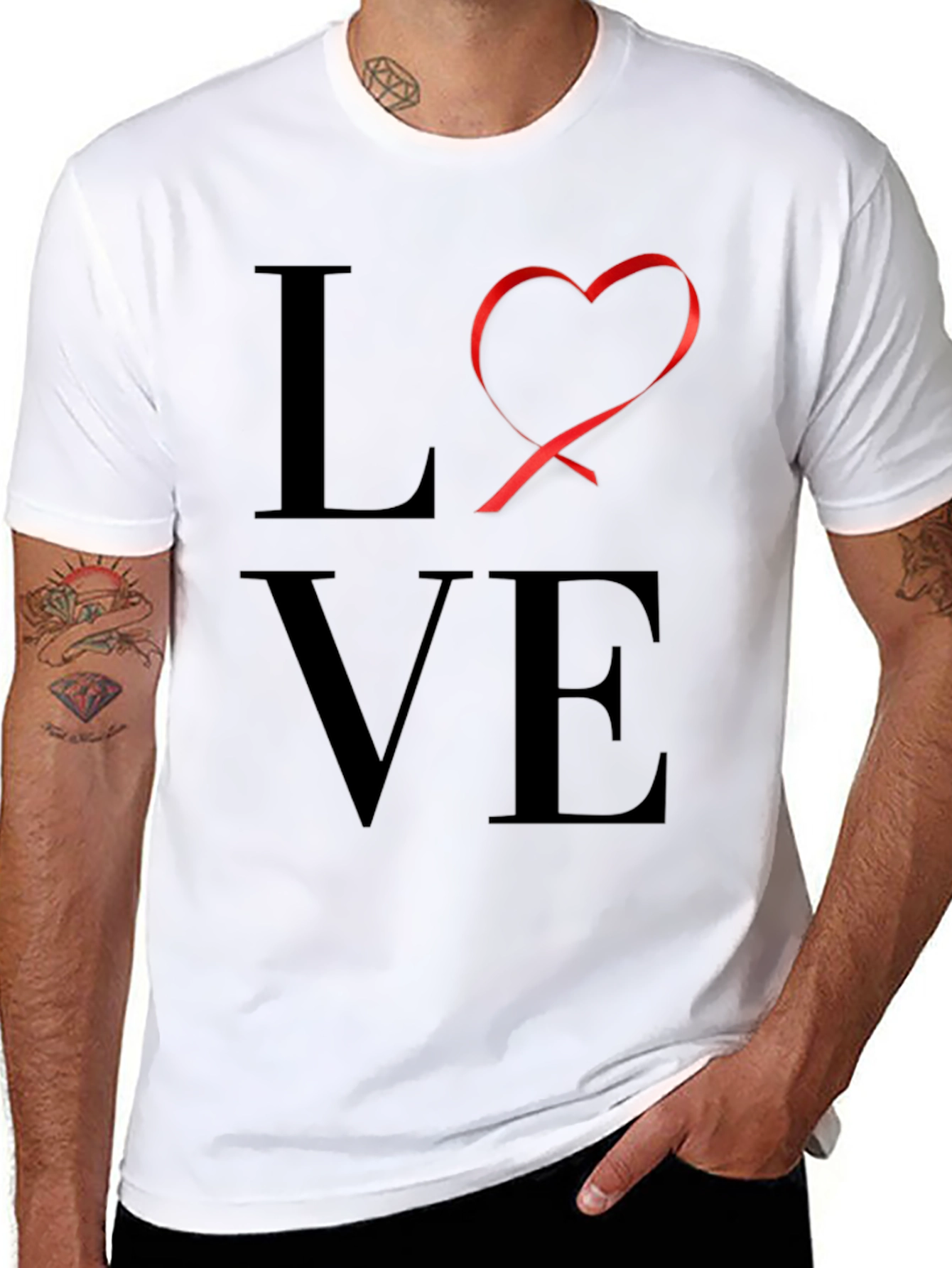 LOVE Graphic Tee - Black Casual T-Shirt