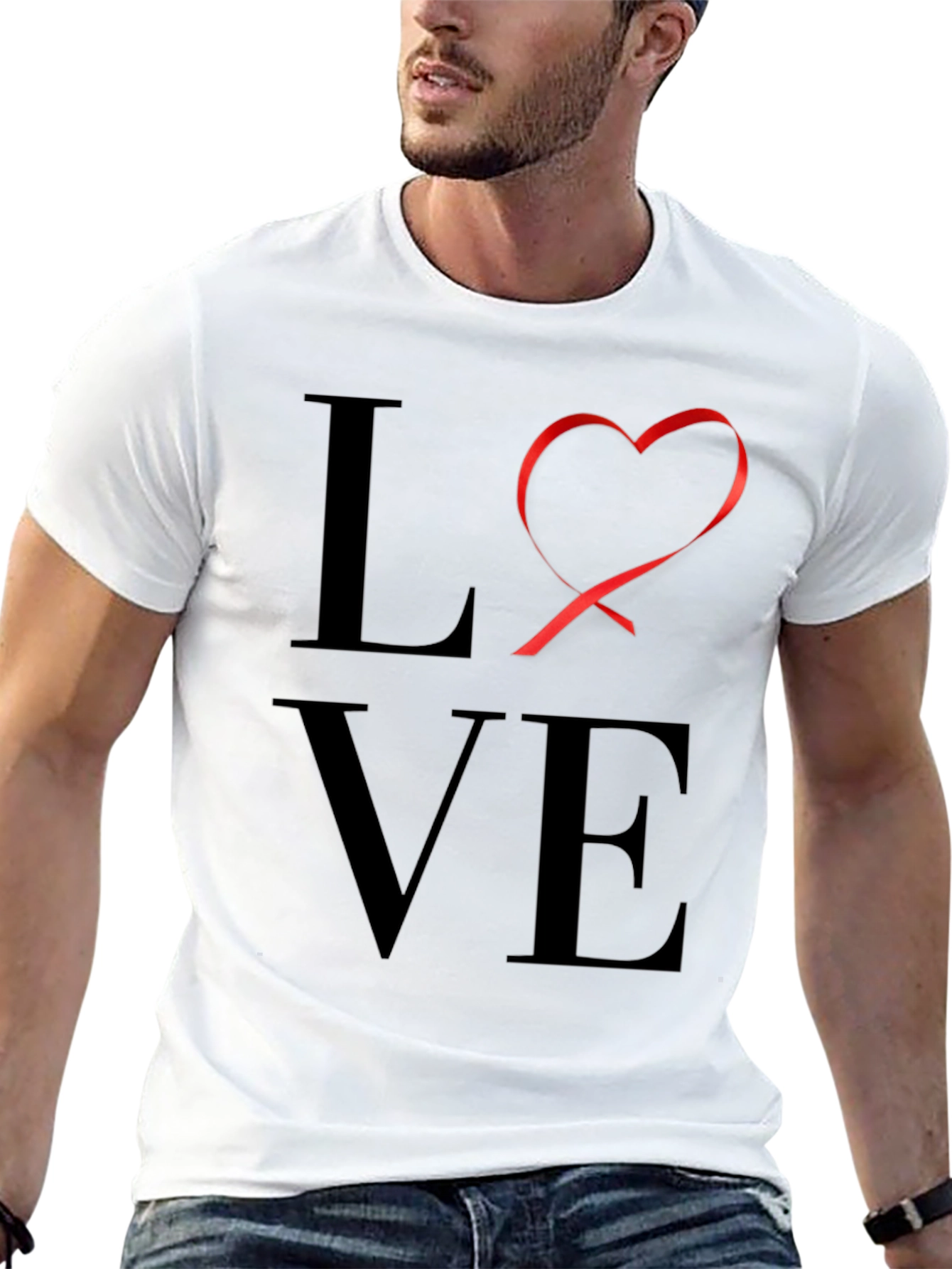 LOVE Graphic Tee - Black Casual T-Shirt