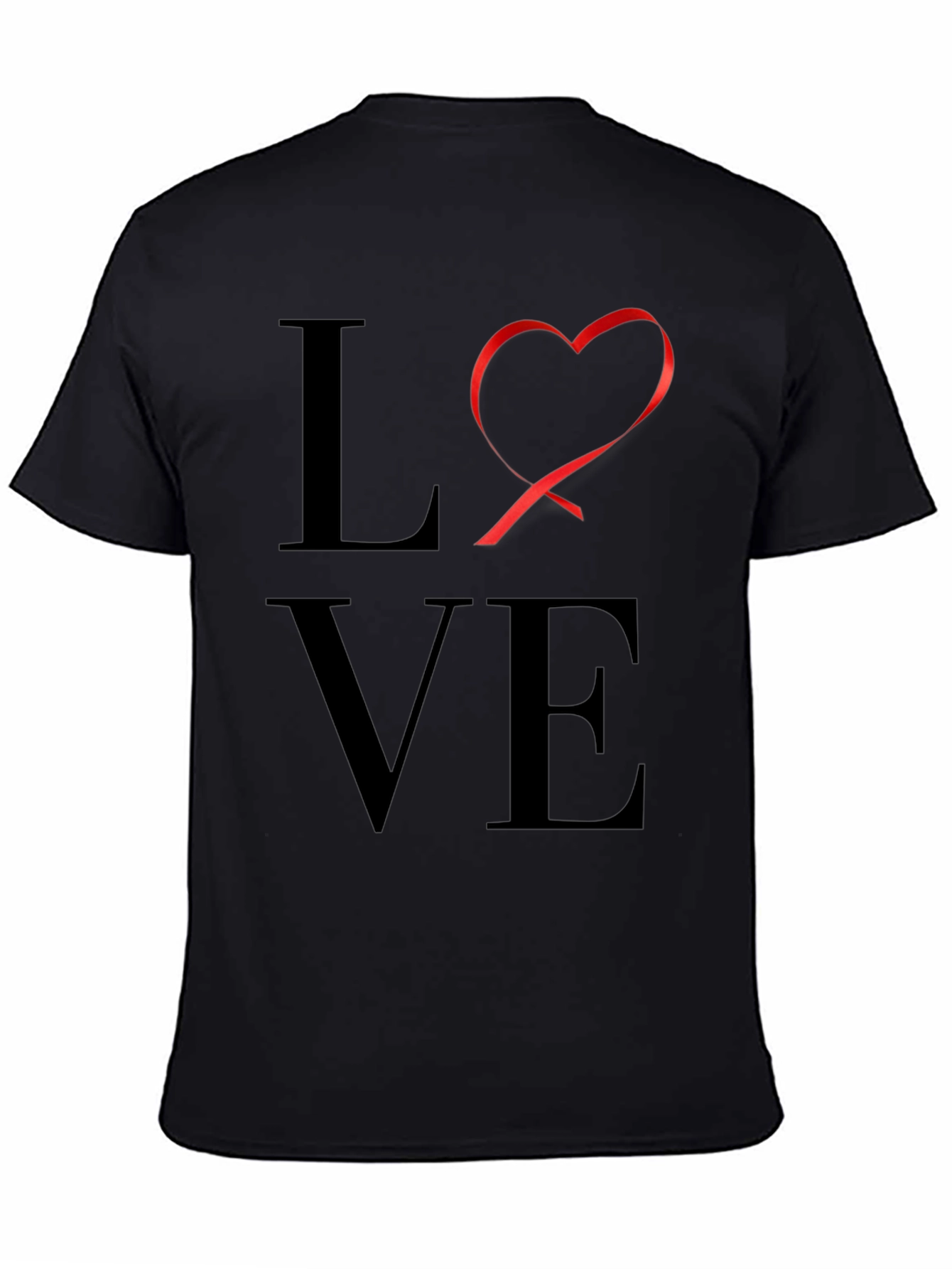 LOVE Graphic Tee - Black Casual T-Shirt