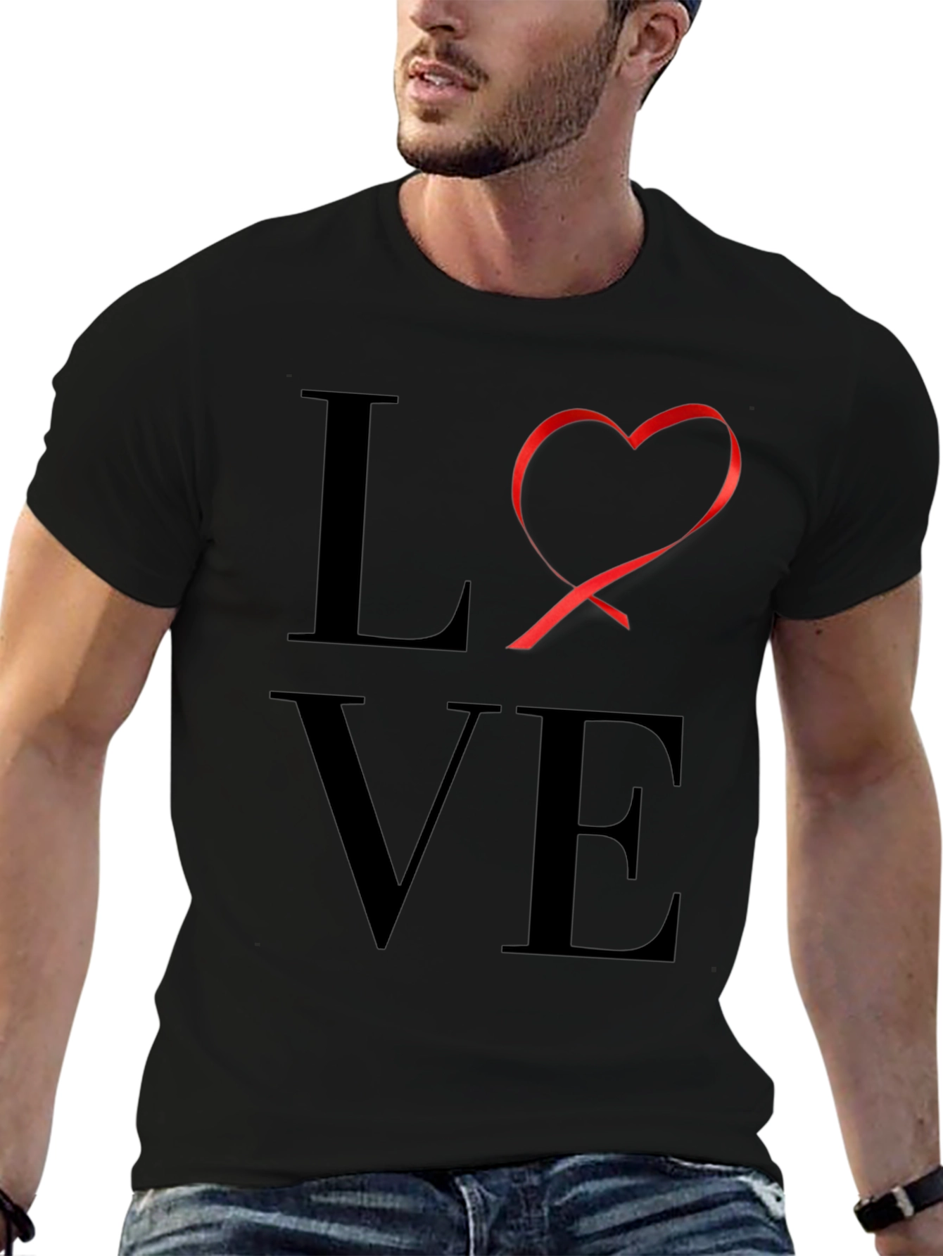 LOVE Graphic Tee - Black Casual T-Shirt