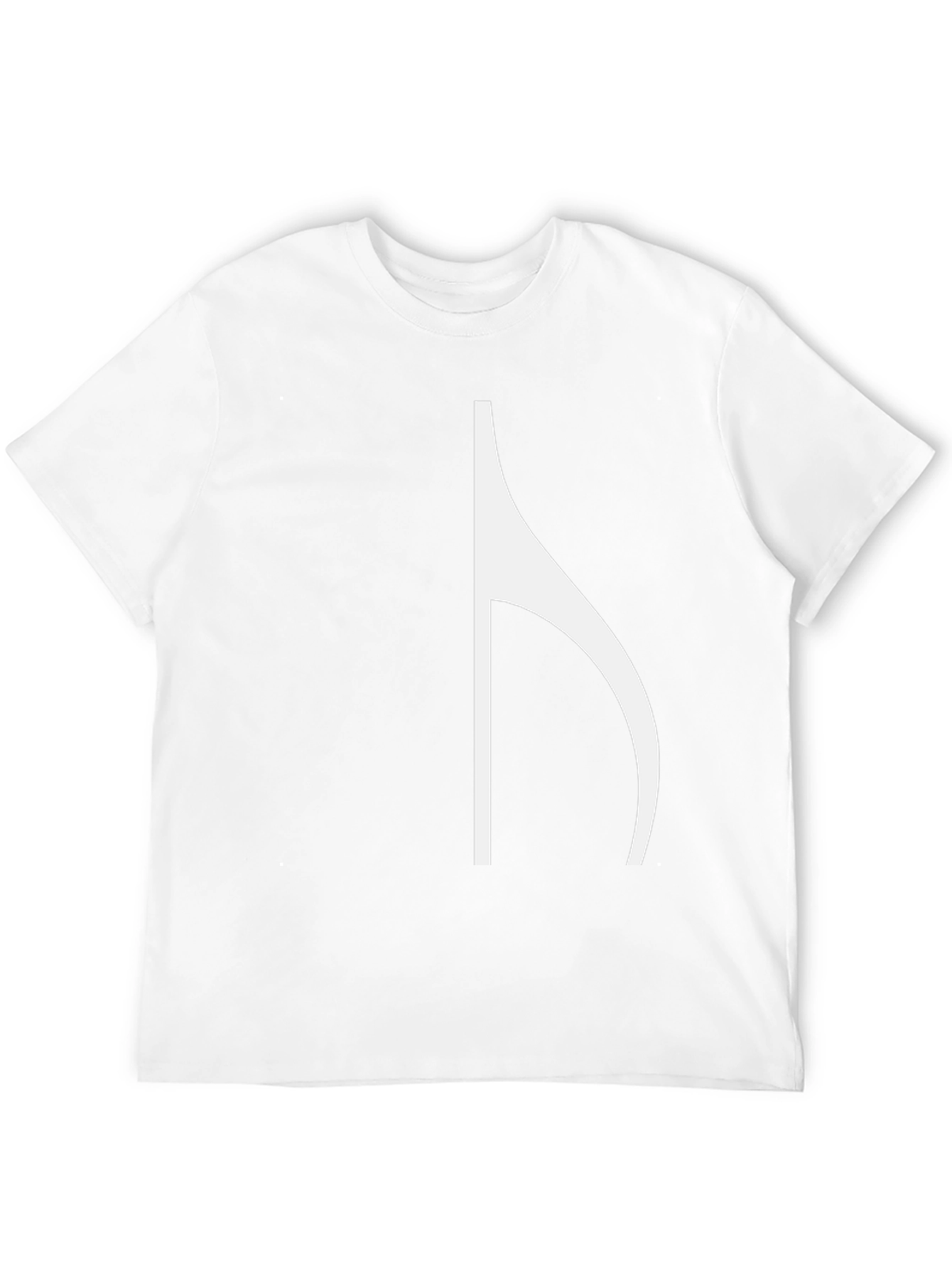 Minimalist Half Note Music Symbol Black T-Shirt