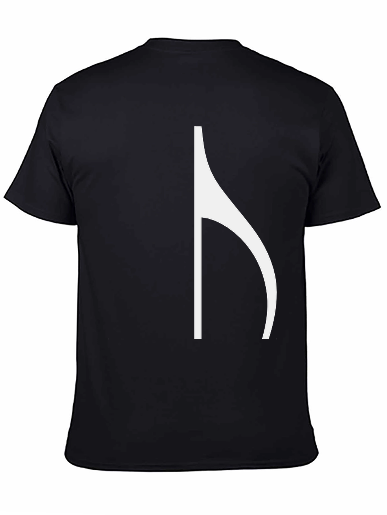 Minimalist Half Note Music Symbol Black T-Shirt