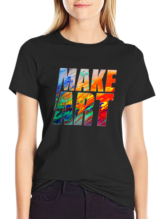 Make Art Graphic Tee - Bold Colorful Design