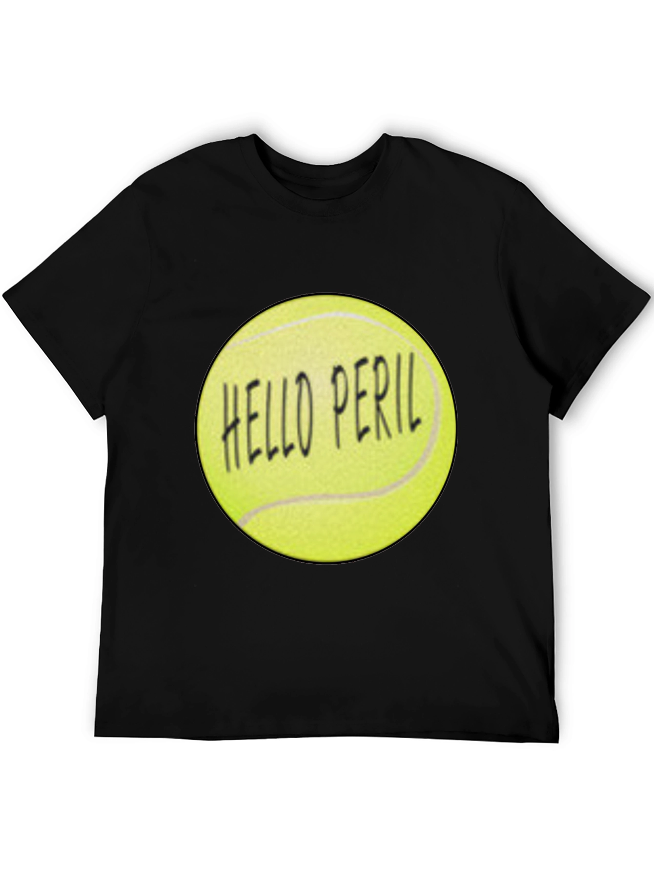 Hello Peril Tennis Ball Graphic T-Shirt