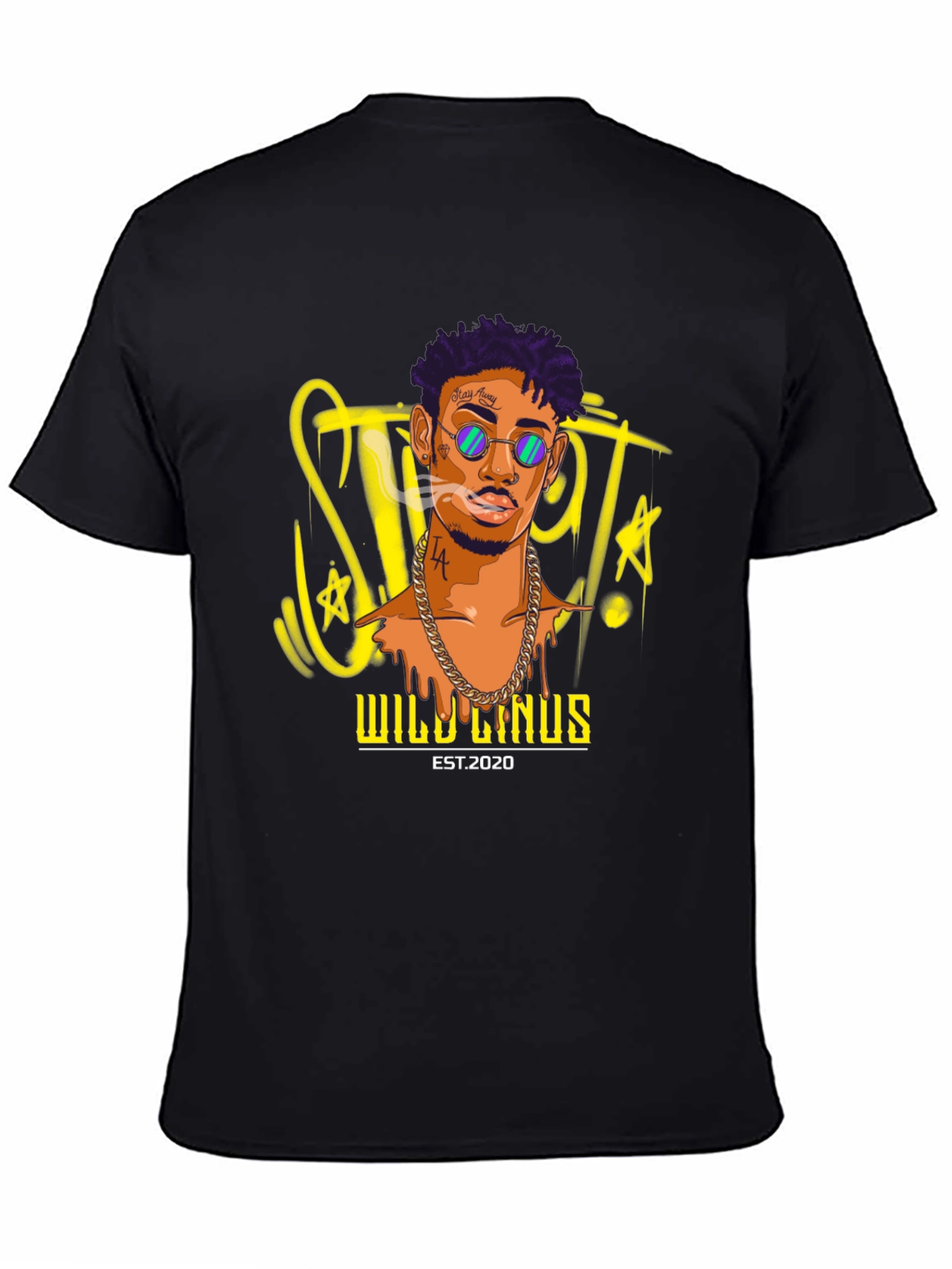 Wild Linus Black Graphic T-Shirt