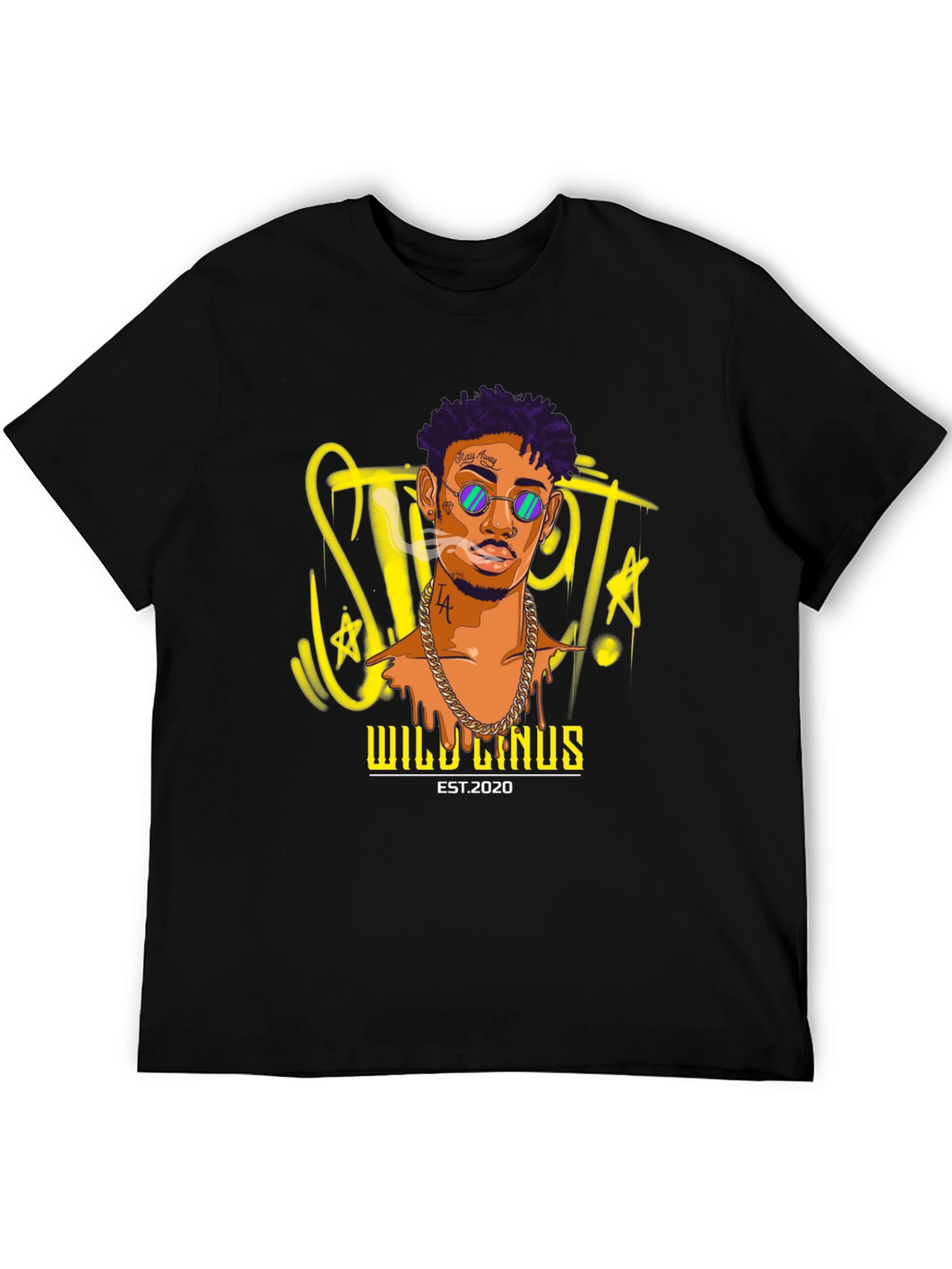 Wild Linus Black Graphic T-Shirt