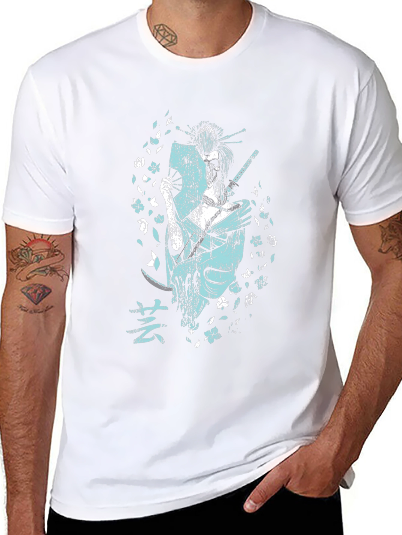 Geisha Skull Graphic Tee - Unique Edgy Design