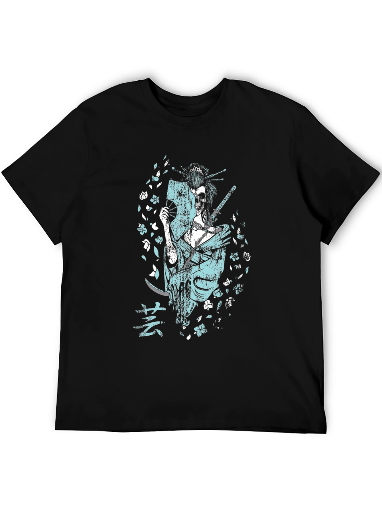 Geisha Skull Graphic Tee - Unique Edgy Design