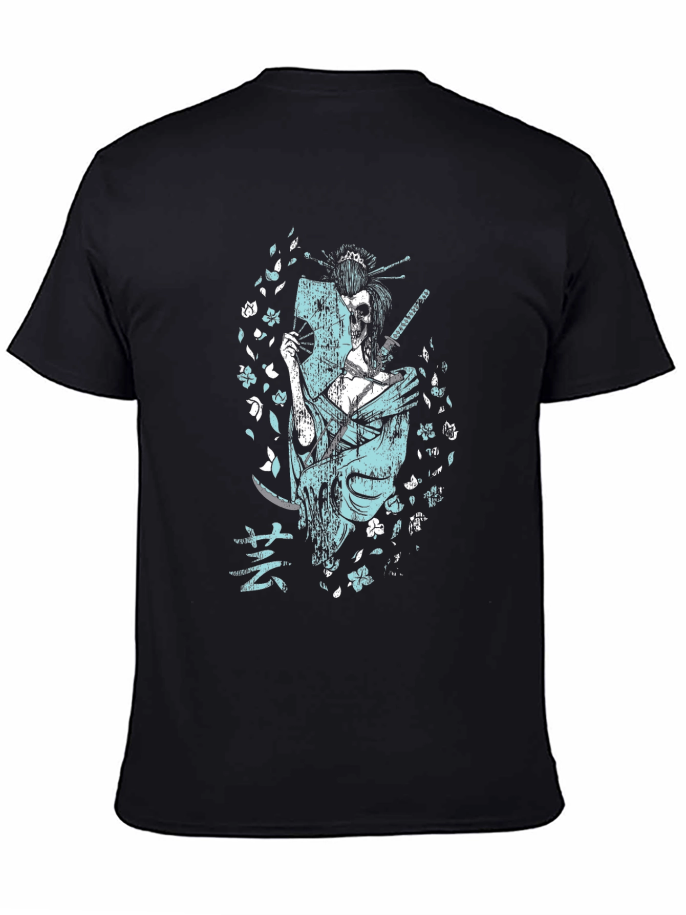 Geisha Skull Graphic Tee - Unique Edgy Design