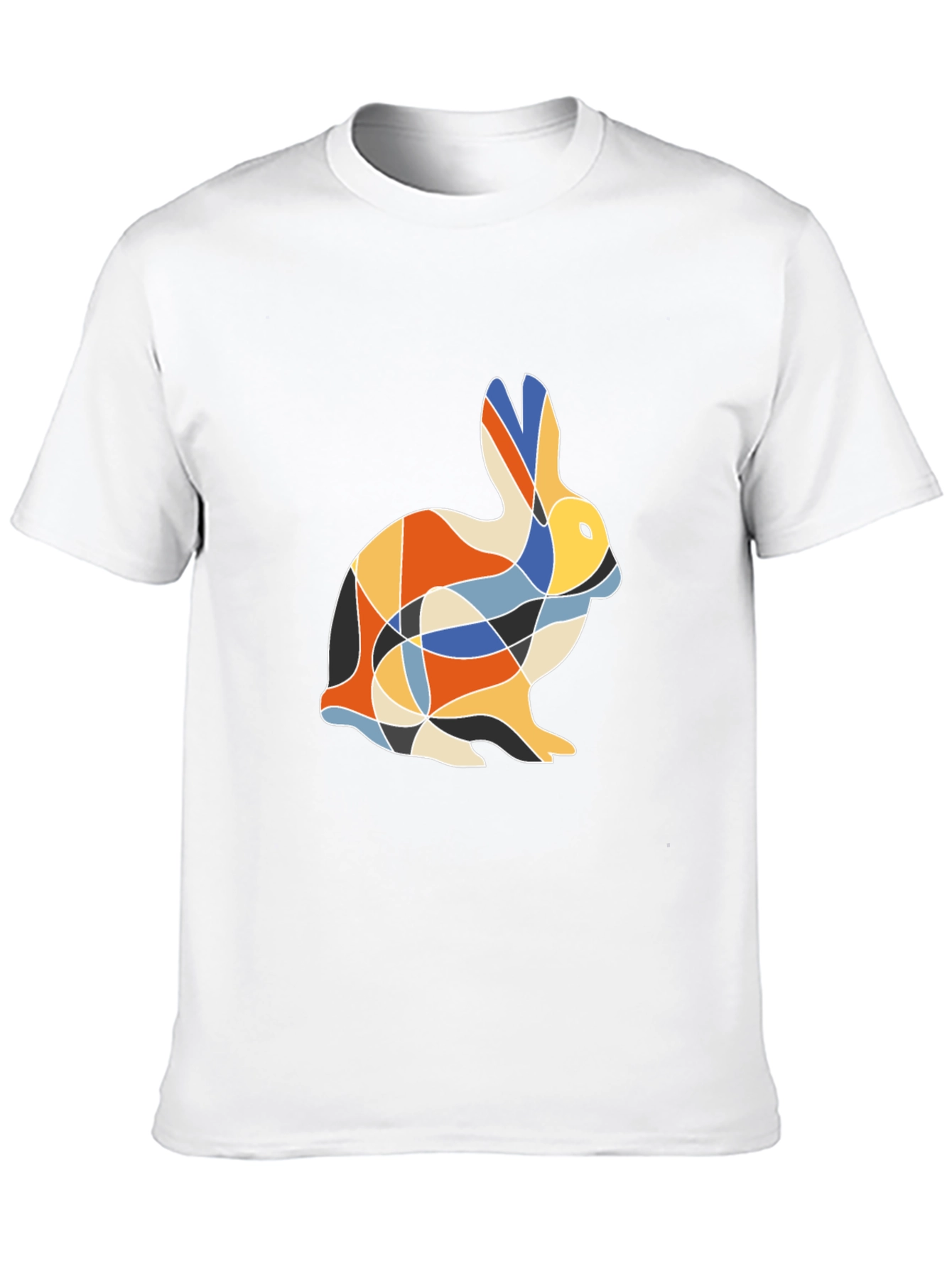 Geometric Rabbit Print T-Shirt