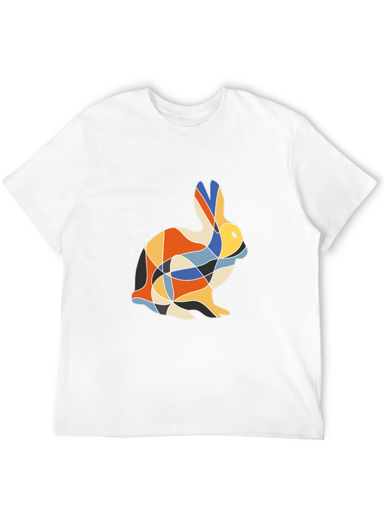 Geometric Rabbit Print T-Shirt
