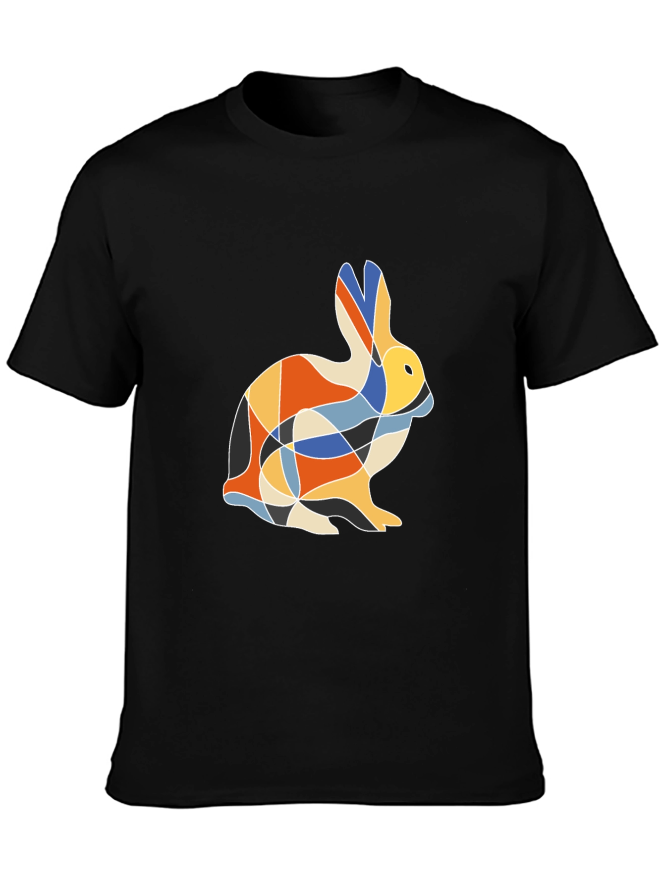 Geometric Rabbit Print T-Shirt