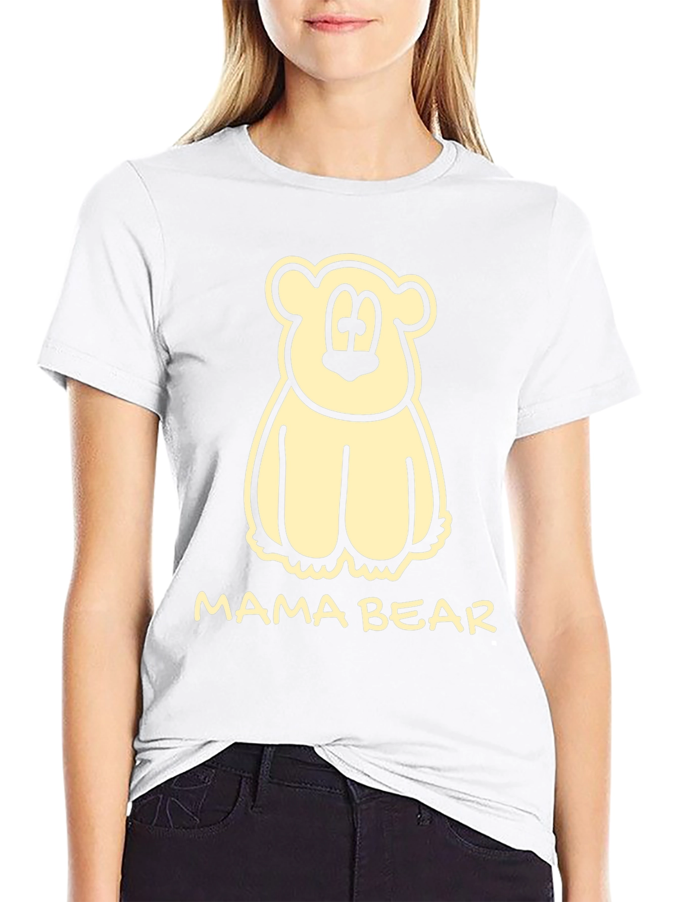 Mama Bear Graphic Tee - Cute Cartoon Bear T-Shirt