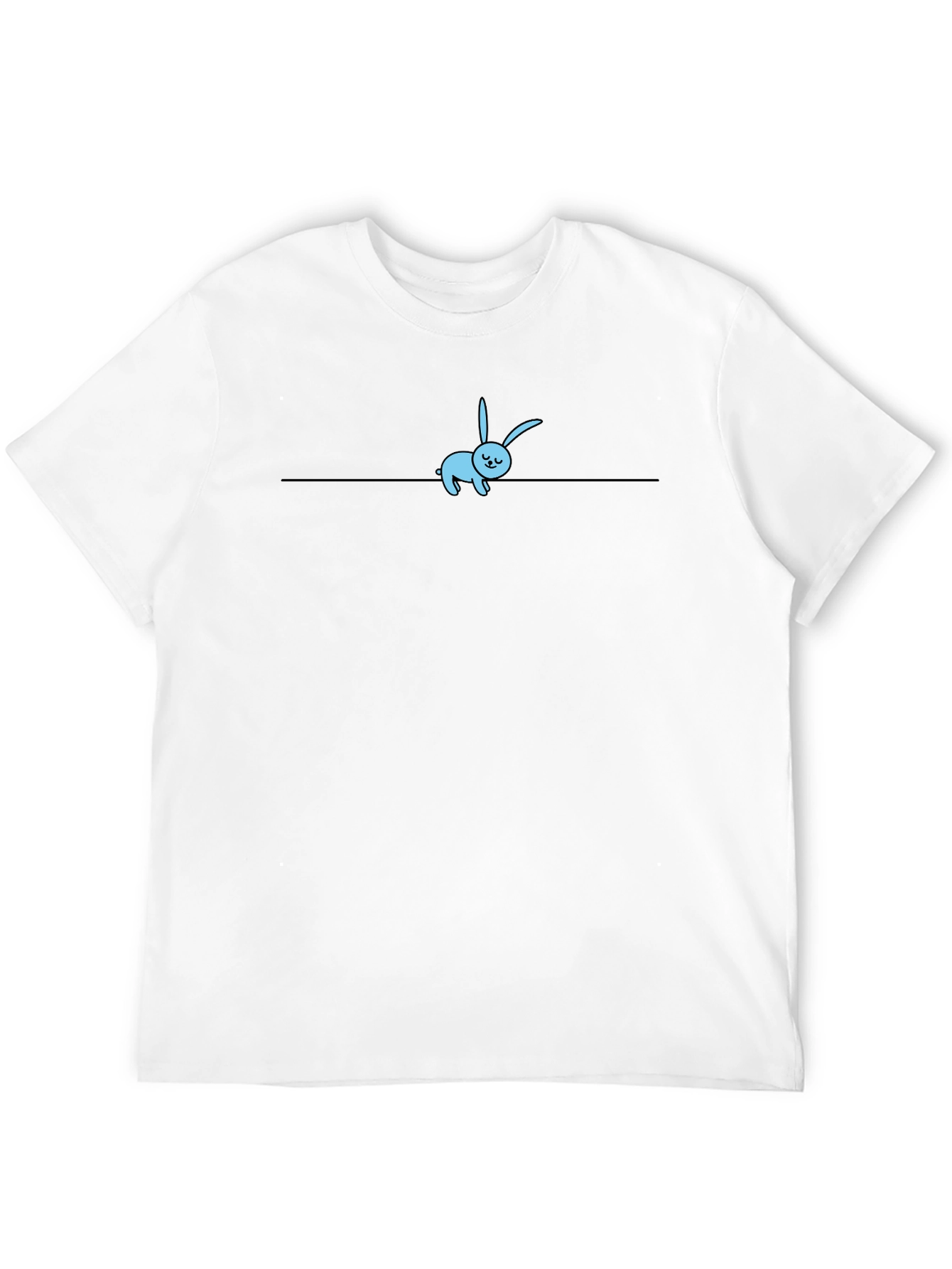 Cute Sleeping Bunny T-Shirt - Black
