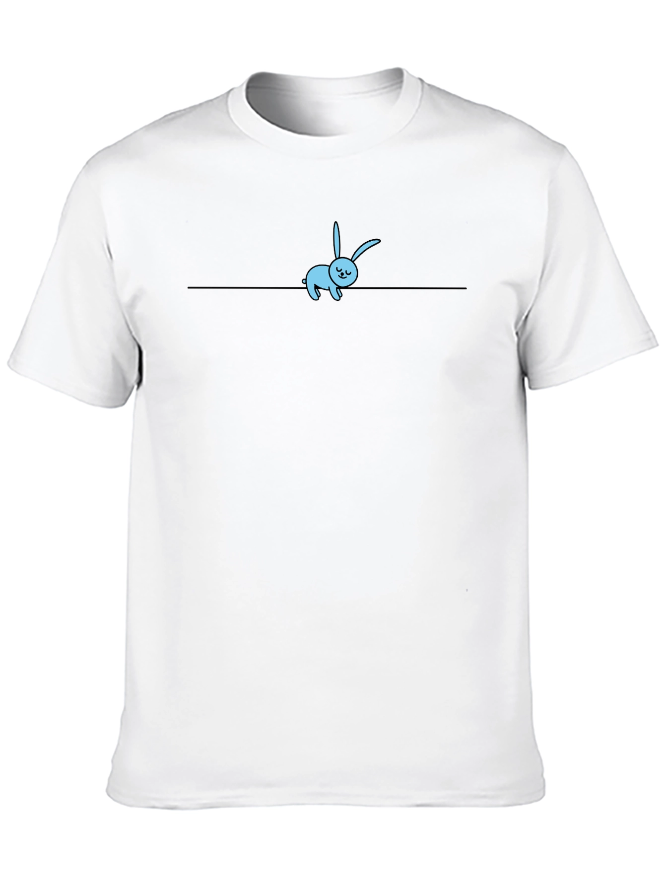 Cute Sleeping Bunny T-Shirt - Black