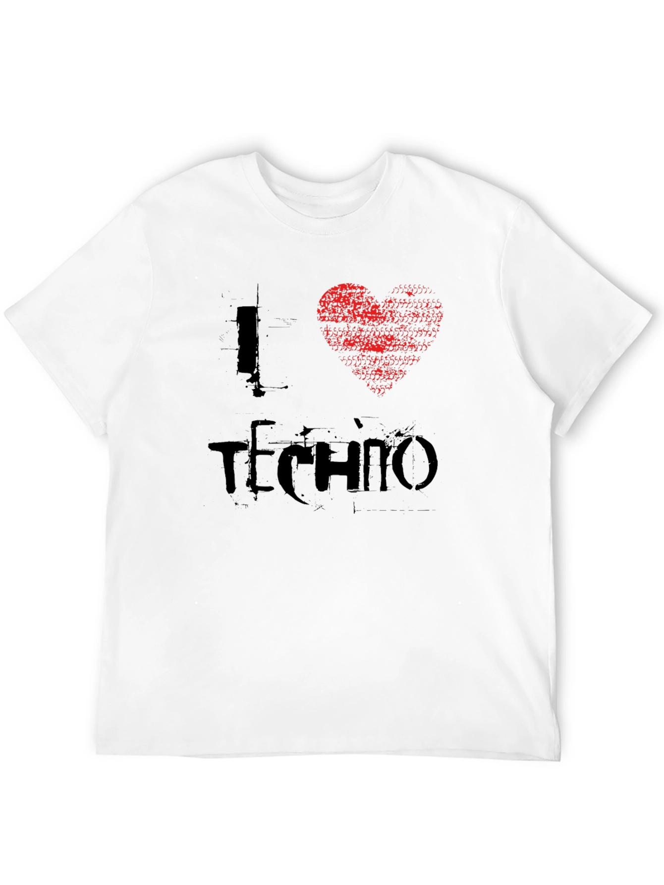 I Heart Techno T-Shirt - Distressed Graphic Tee