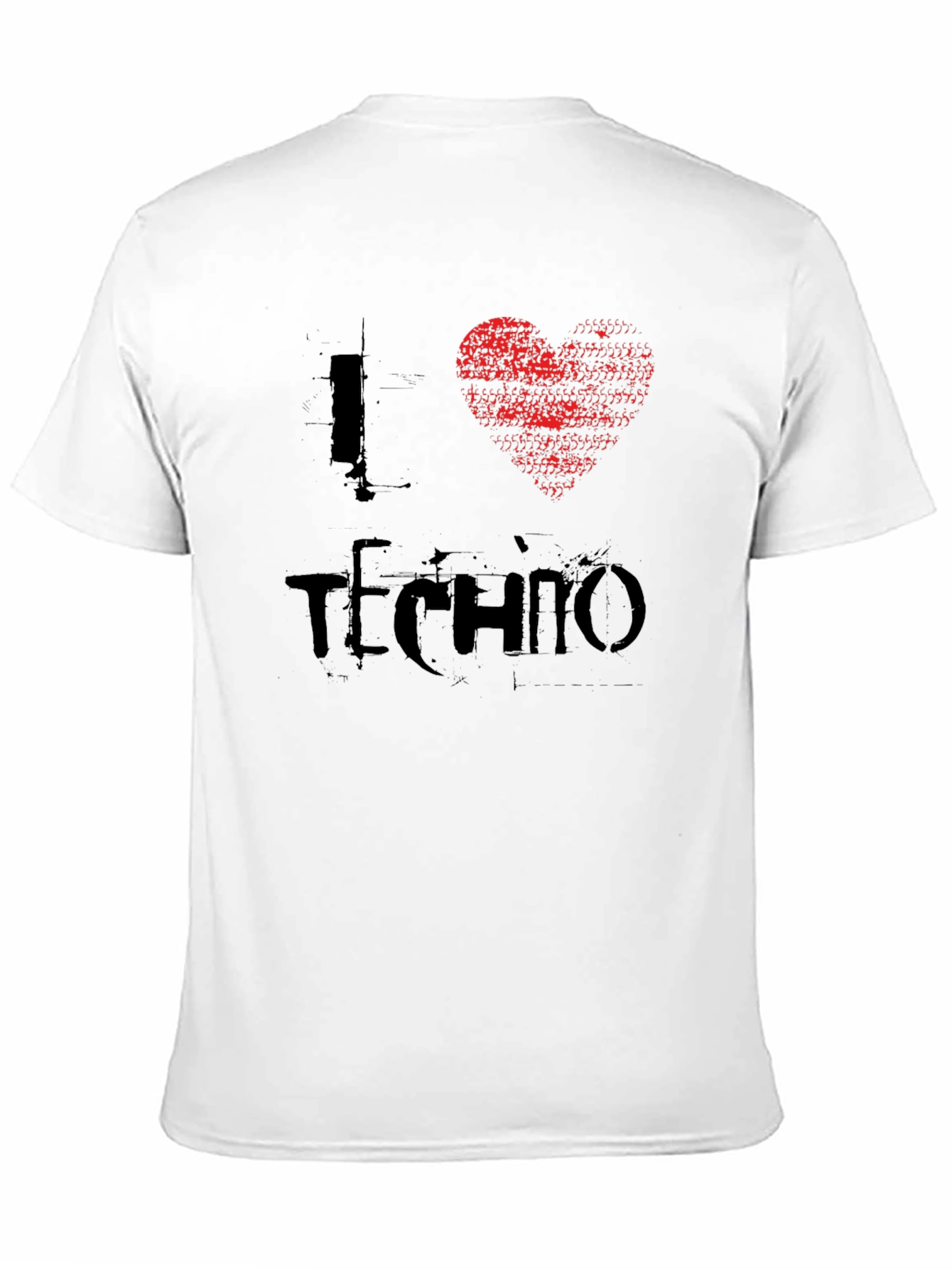 I Heart Techno T-Shirt - Distressed Graphic Tee