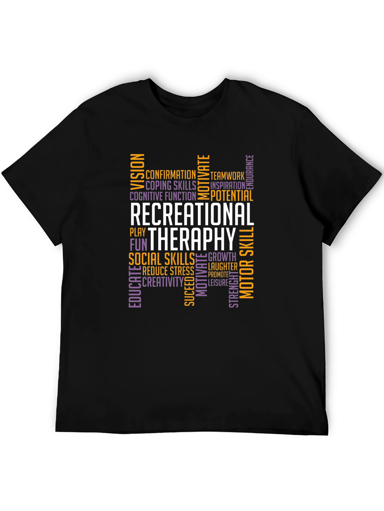 Recreational Therapy Word Art T-Shirt